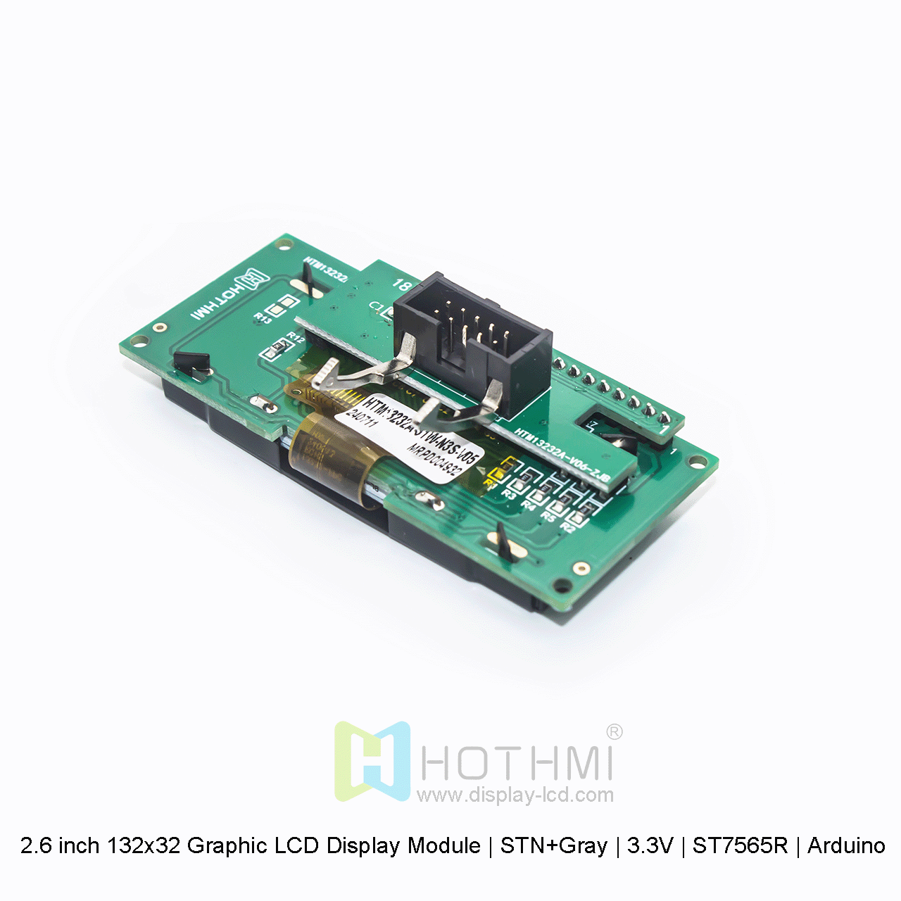 2.6寸132x32图形液晶显示屏模组  | STN+灰 | 3.3V | ST7565R | Arduino