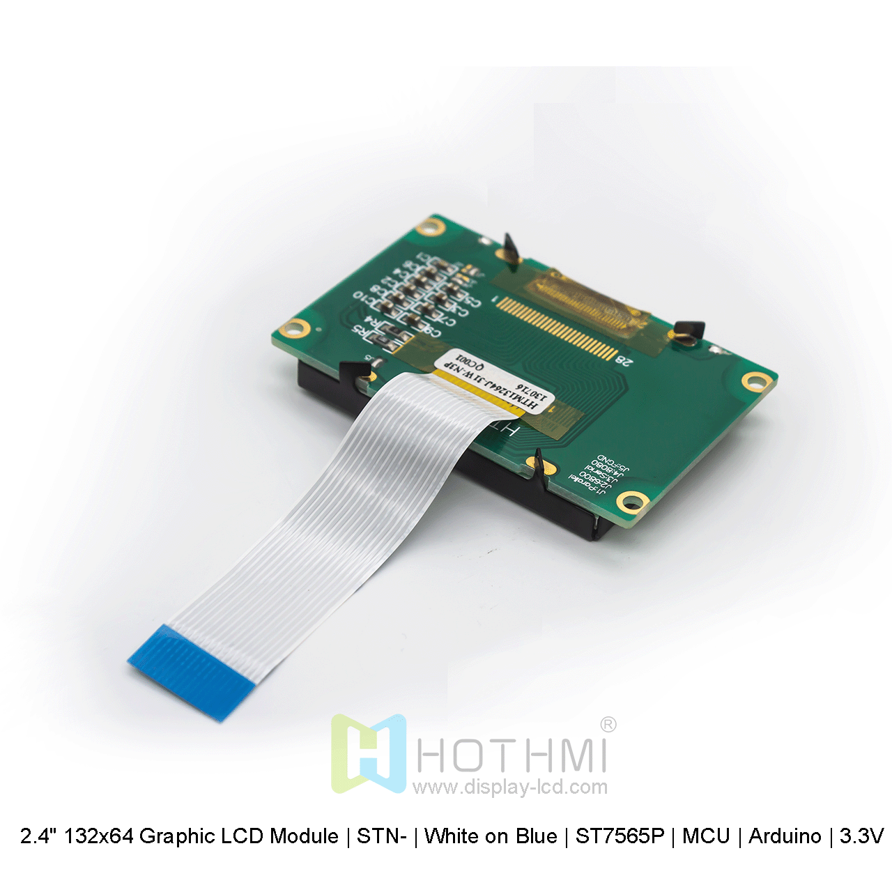 2.4英寸 132x64 图形液晶模块 | STN-蓝底白字 ST7565P 适用于 Arduino