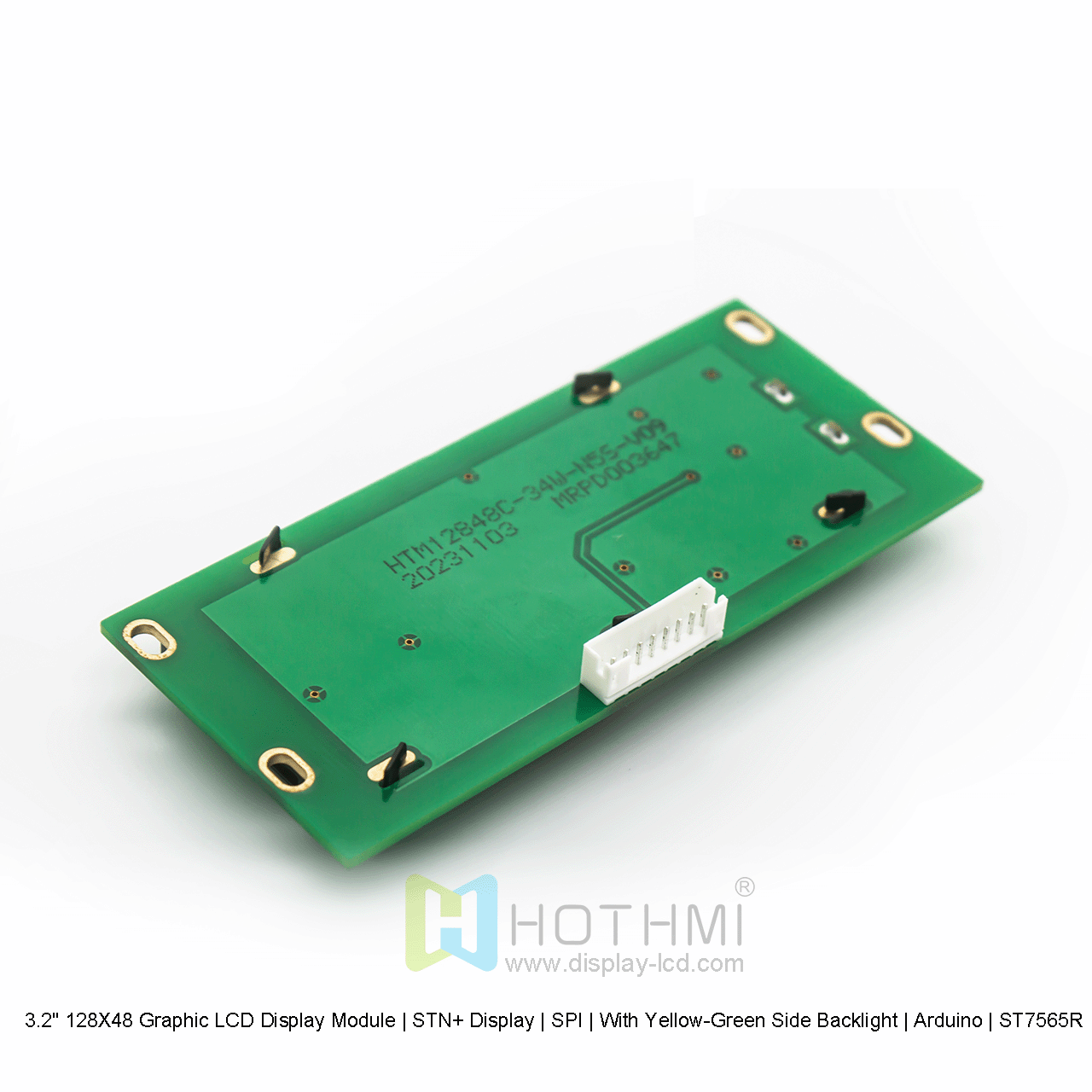 3.2寸128X48图形液晶显示模块  | FSTN+ 显示屏 | SPI | 白底灰字 | Arduino | ST7565R