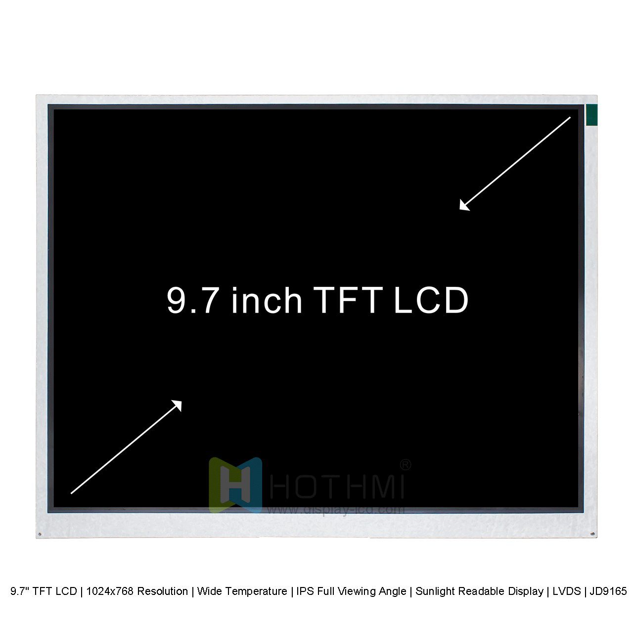 9.7英寸TFT LCD | 1024x768 LVDS接口