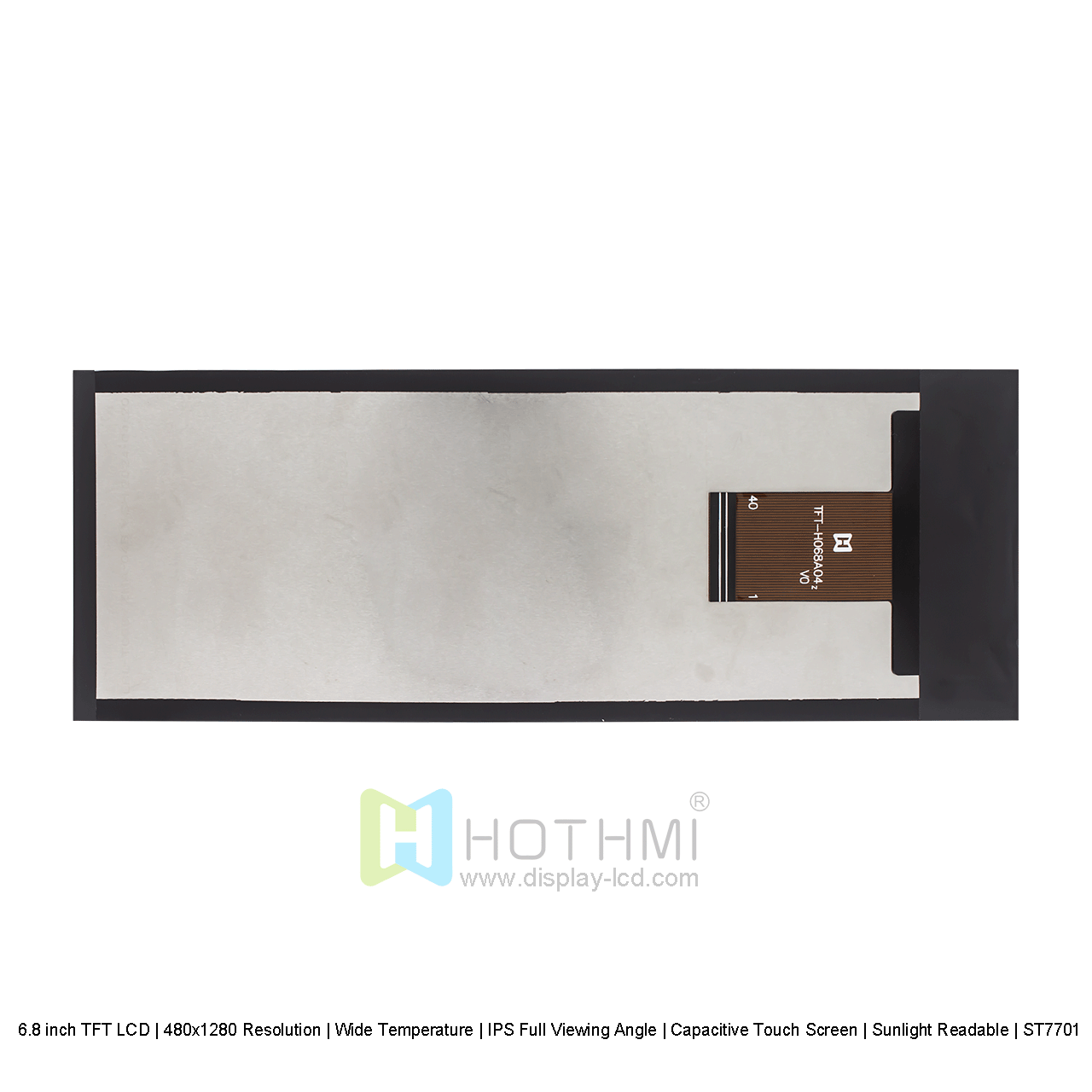 6.8 英寸 TFT LCD 显示屏 | 480x1280 分辨率阳光下可读
