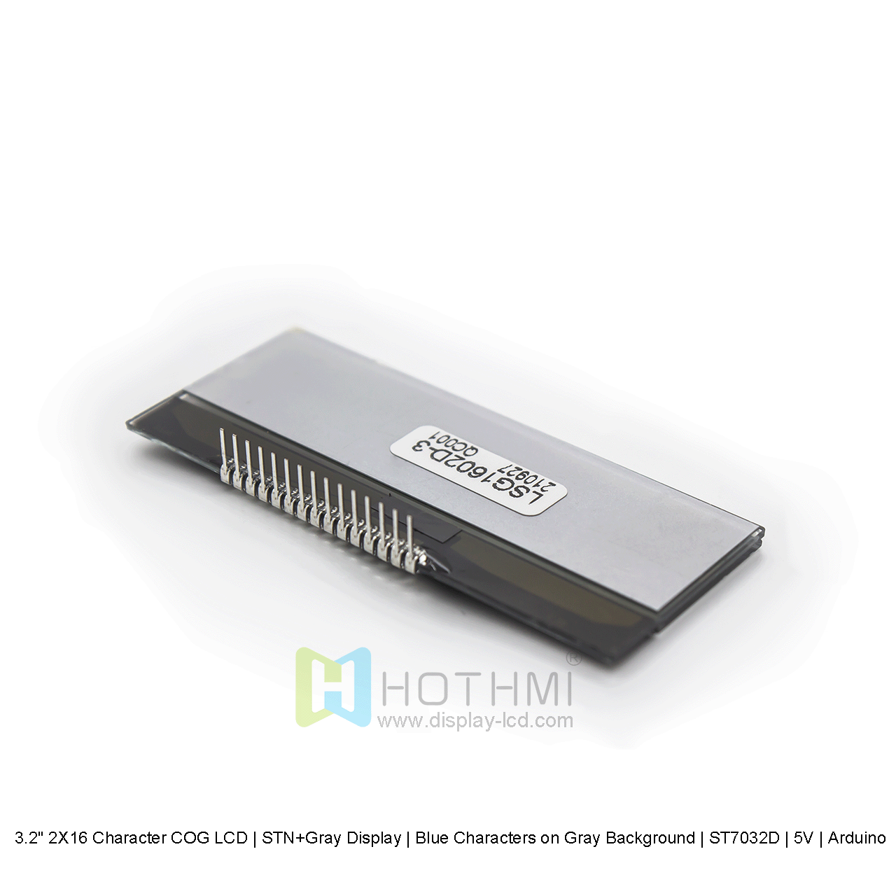 16x2 字符 COG LCD | STN-灰色，带白色背光