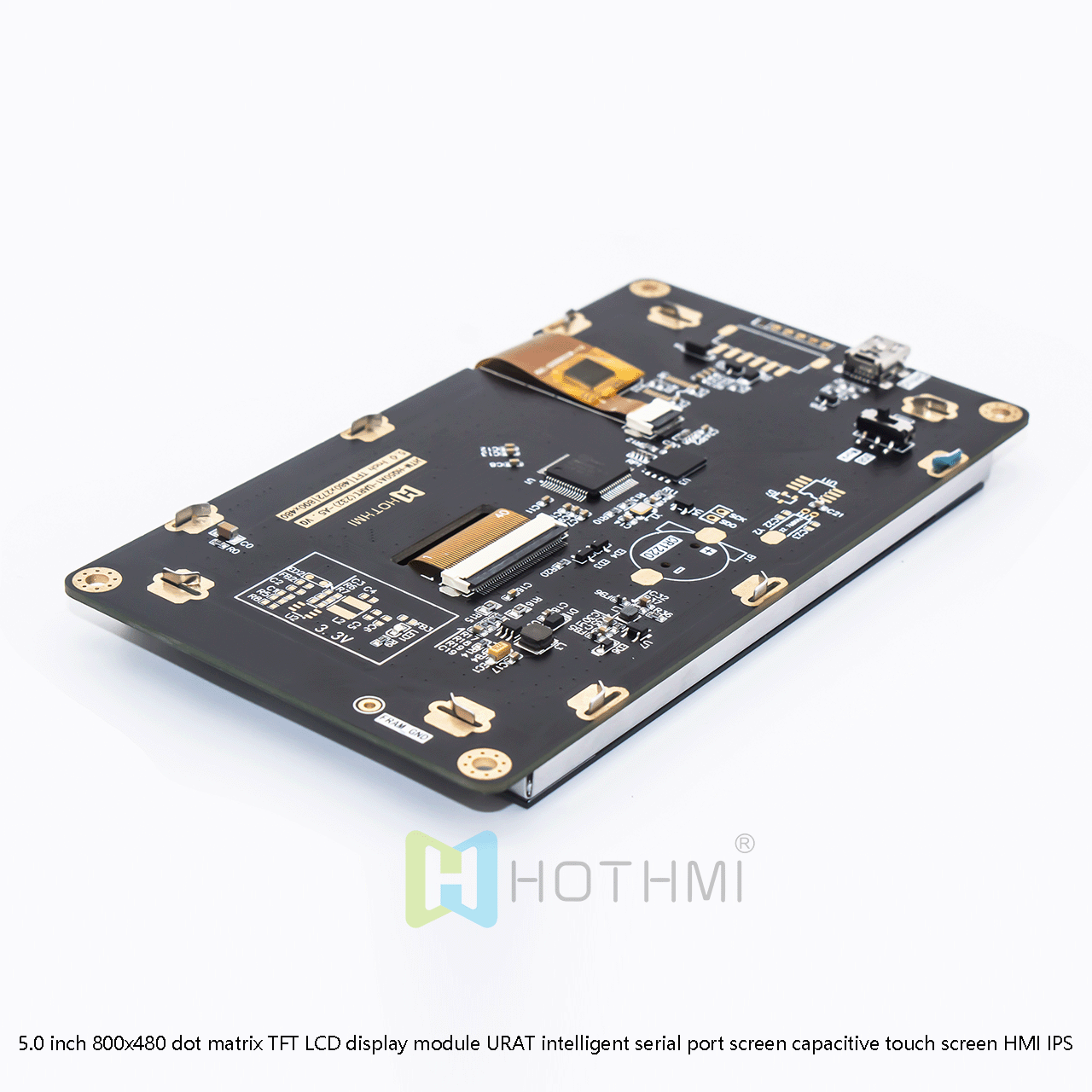 5英寸电容式触摸屏TFT LCD显示模块|800x480 UART接口