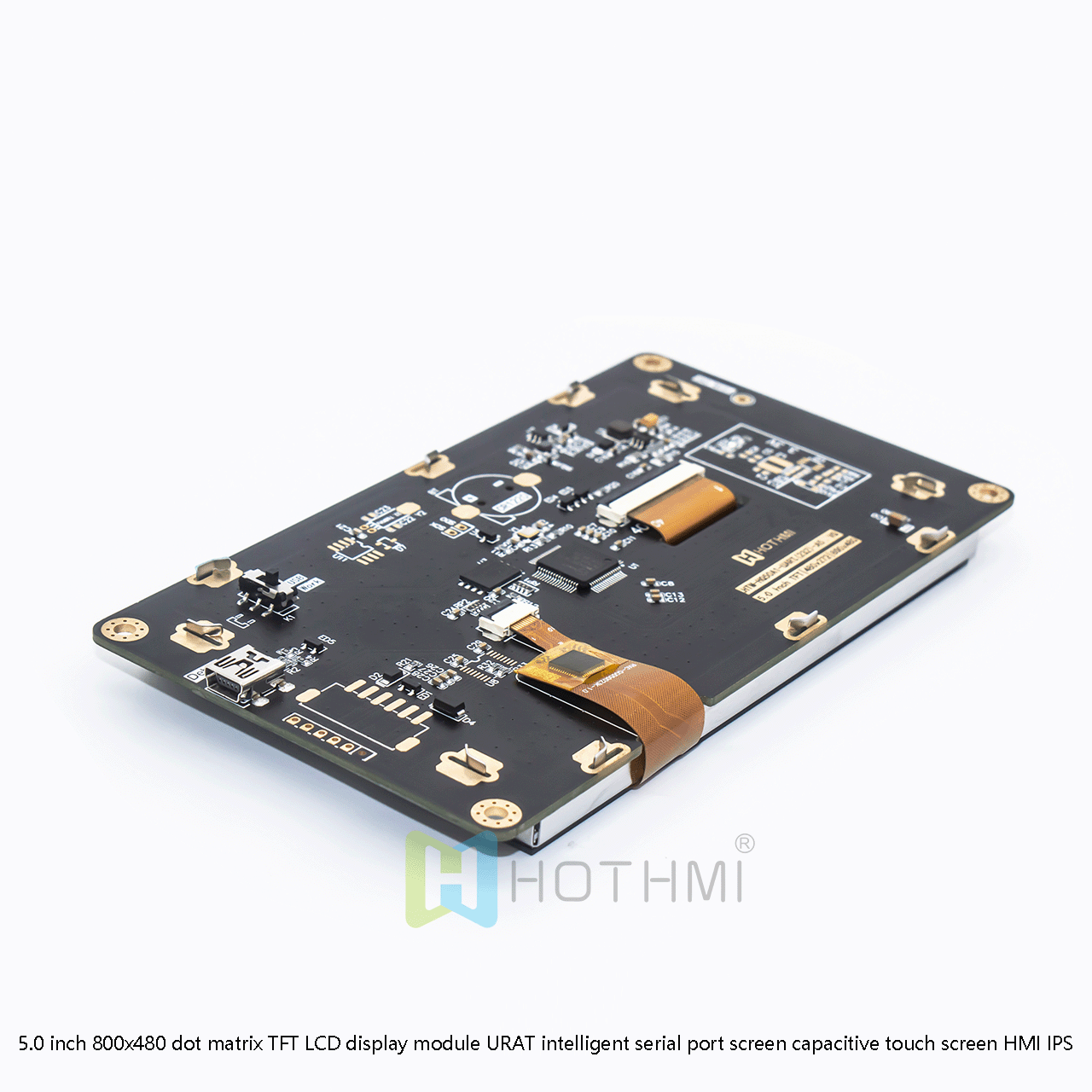 5英寸电容式触摸屏TFT LCD显示模块|800x480 UART接口