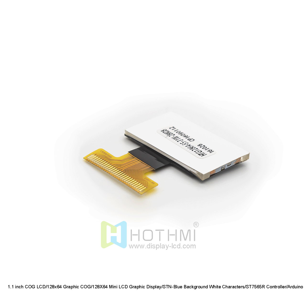 1.1寸COG LCD/128x64 图形COG/12864迷你液晶图形显示屏/STN-蓝底白字/ST7565R控制器/Arduino