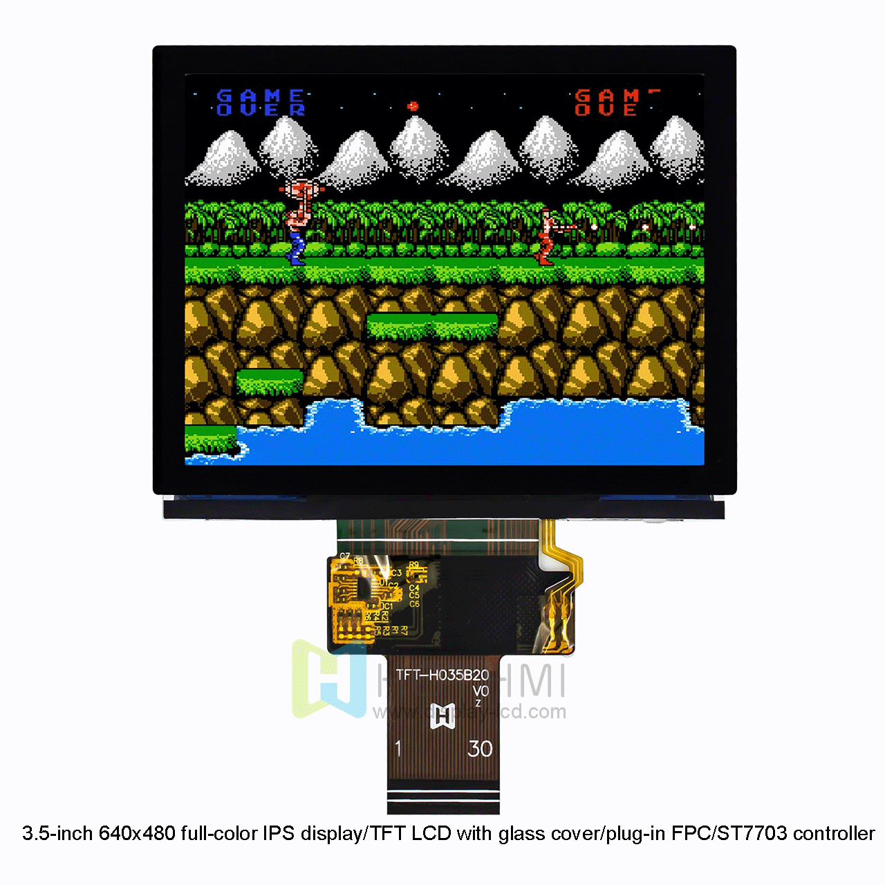 3.5英寸LCD显示屏TFT模块640x480 MIPI DSI ST7703