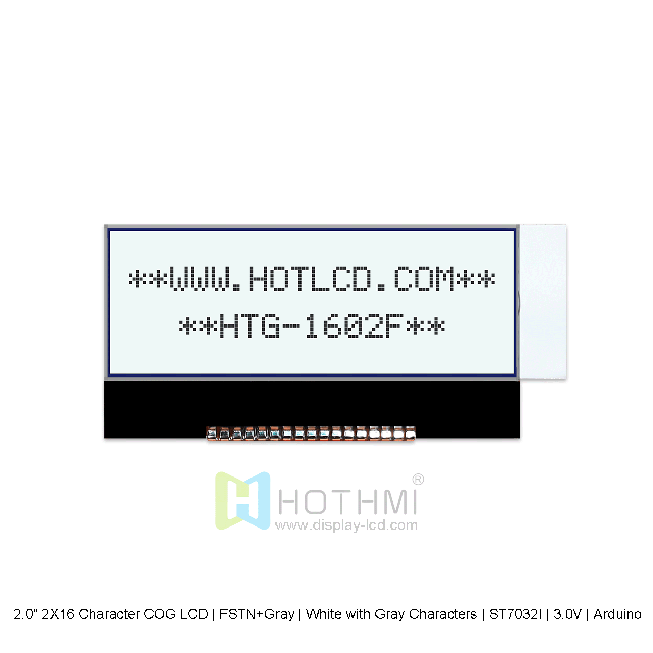 16x2 Character COG LCD | FSTN+Gray With White Backlight
