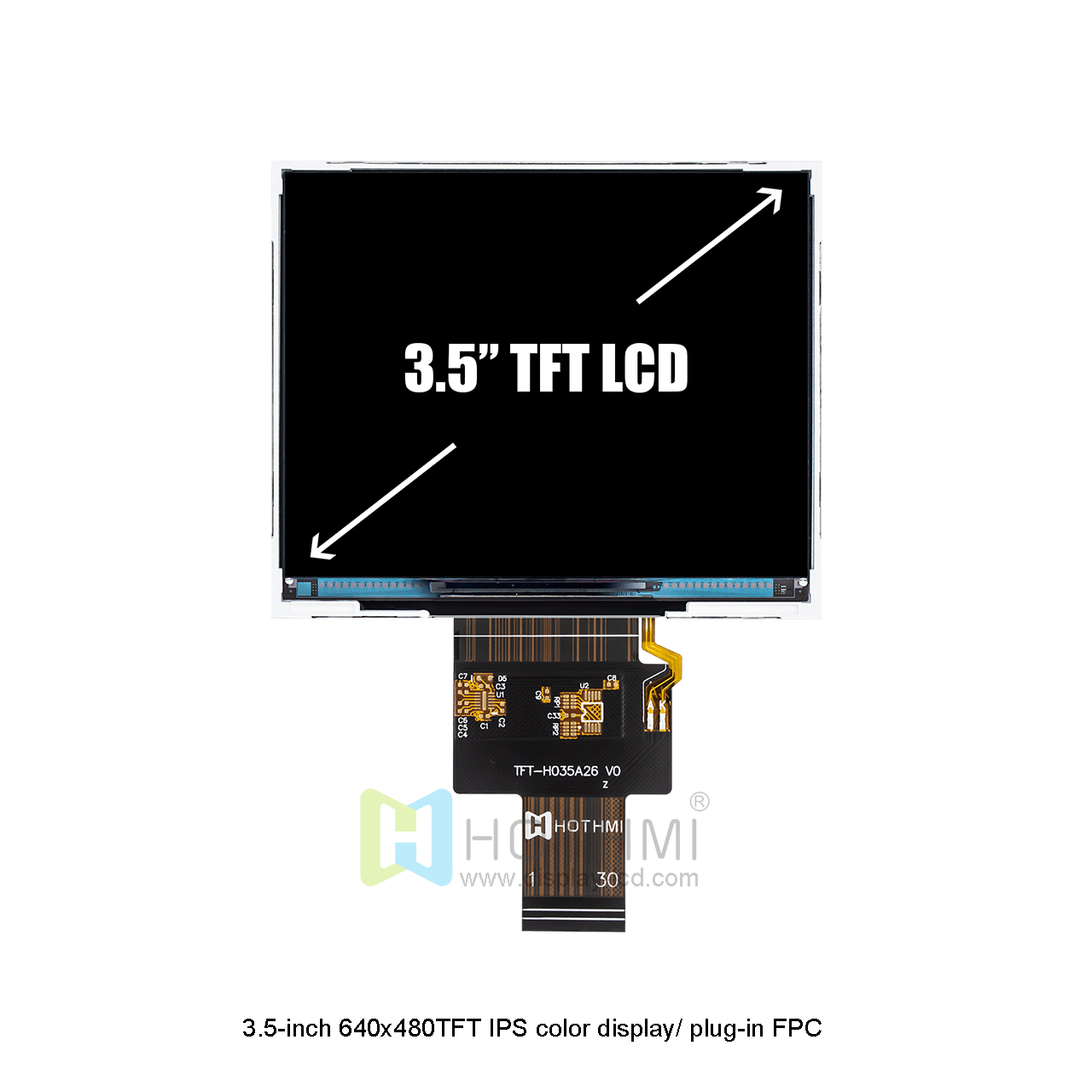 3.5英寸640x480 TFT LCD，带LVDS接口