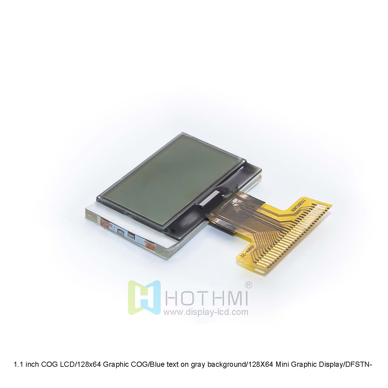1.1寸COG LCD/128x64 图形COG/灰底蓝字/12864图形显示屏/DFSTN-/ST7565R控制器/Arduino