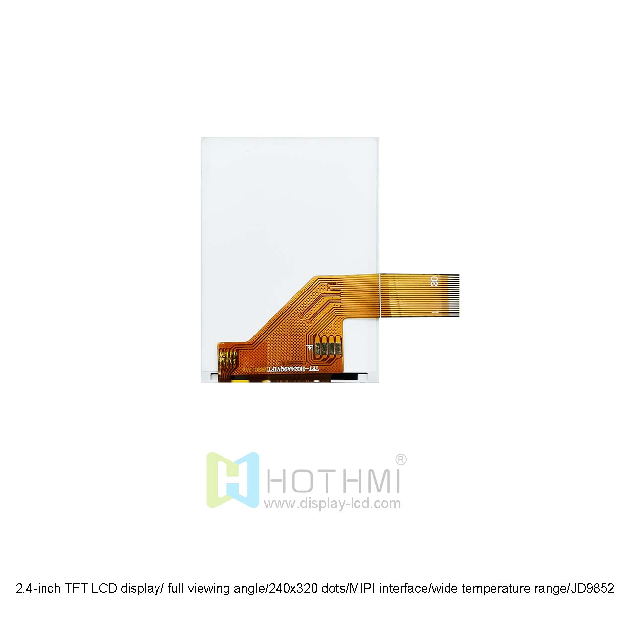 带 RTP 的 IPS 2.4 英寸 TFT 液晶显示屏 | 240x320 MIPI DSI 接口 JD9852 控制器