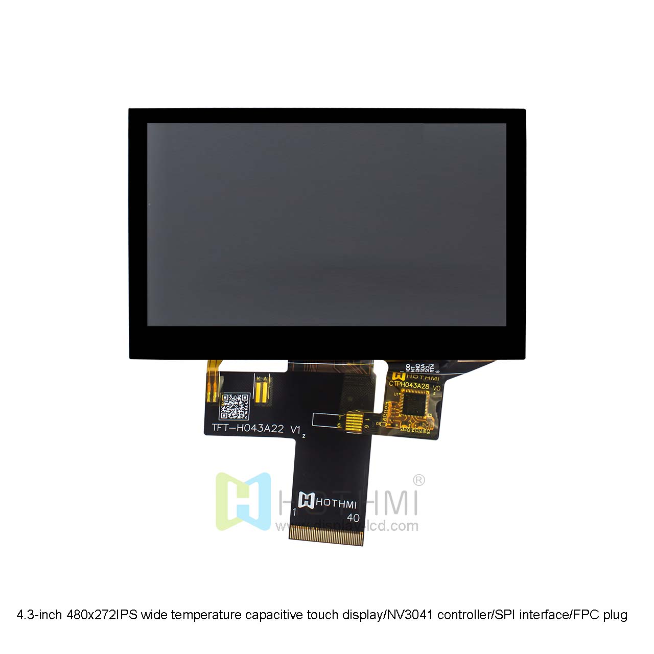 4.3寸电容式触摸显示屏 | 480x272 IPS LCD 适用于 Arduino