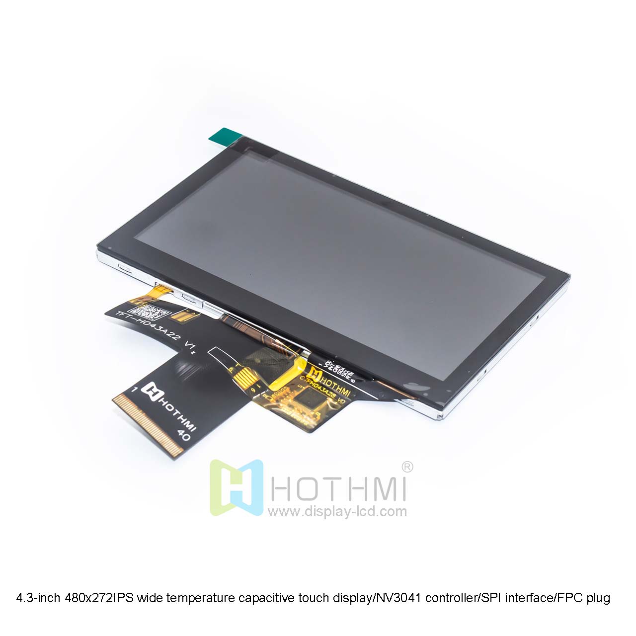4.3寸电容式触摸显示屏 | 480x272 IPS LCD 适用于 Arduino