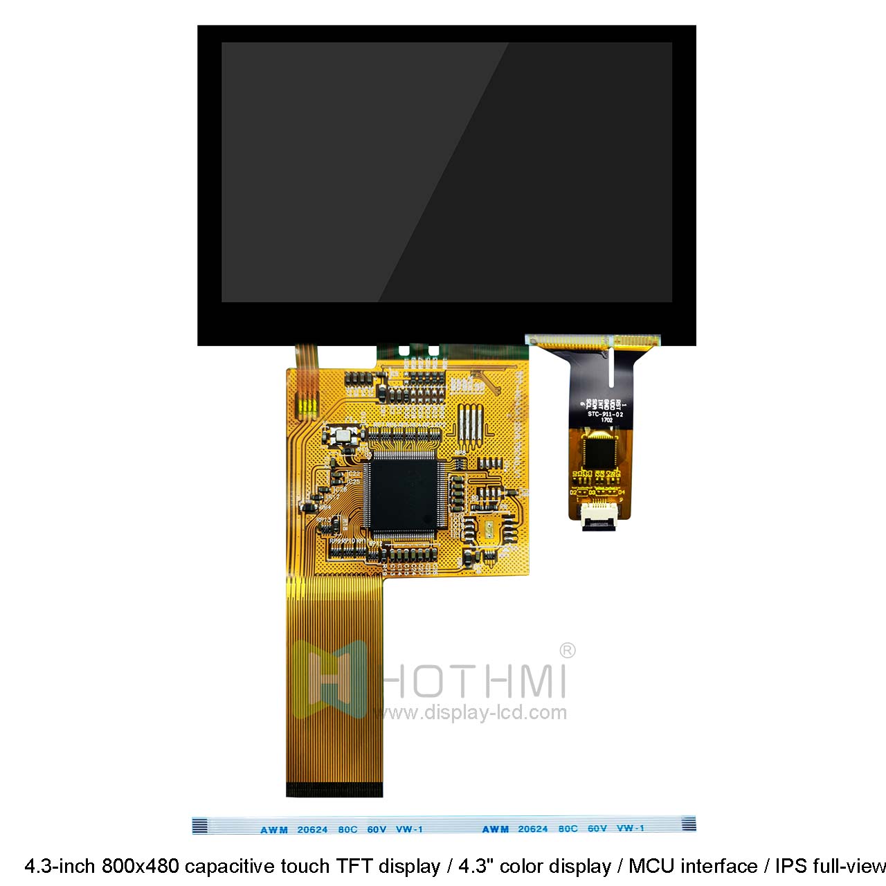 4.3 Inch TFT display | Capacitive Touchscreen MCU interface 