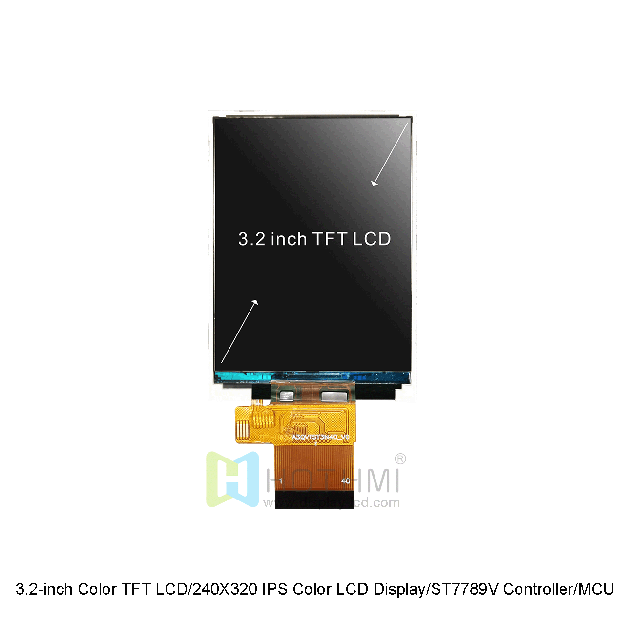 3.2 英寸 240x320 TFT LCD 显示屏，带 ST7789V 驱动 IC
