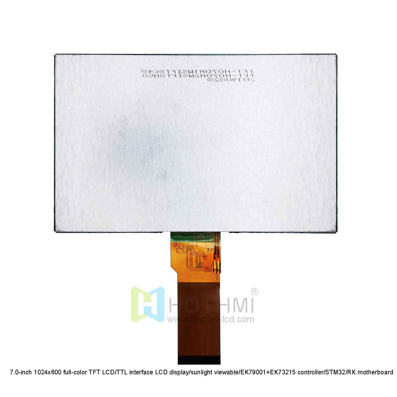 7.0 英寸 TFT LCD 显示屏 | 1024x600 分辨率阳光下可读，适用于工业
