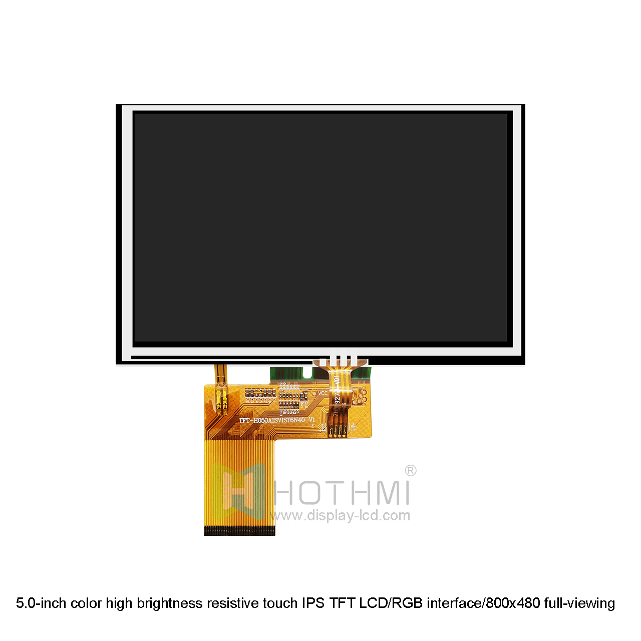 5寸电阻式触摸屏TFT LCD - 分辨率800x480
