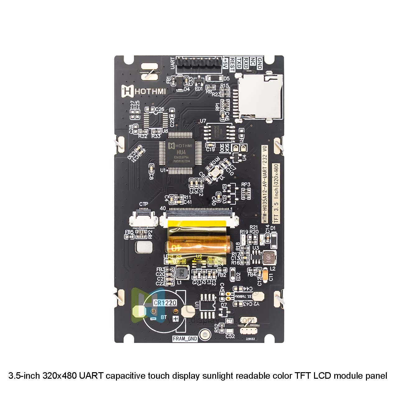 3.5英寸阳光下可读TFT液晶显示屏，适用于工业