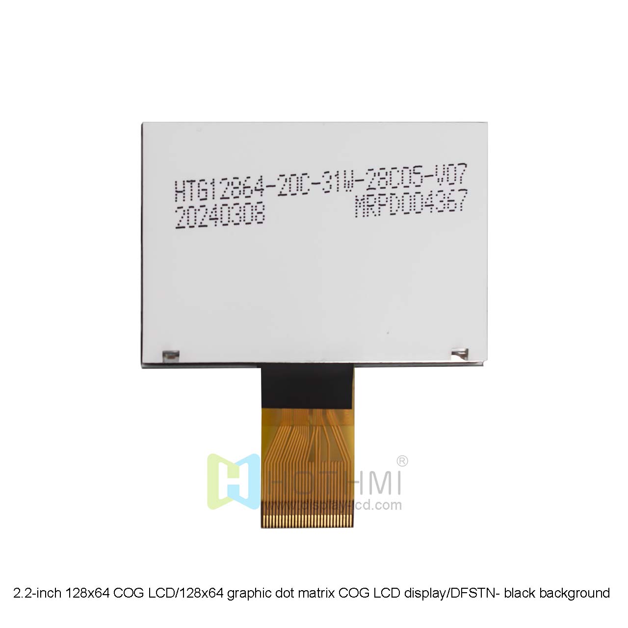 2.2寸128x64 COG LCD/128x64 图形点阵COG LCD显示屏/DFSTN- 黑底白字/ST7567控制器/Arduino