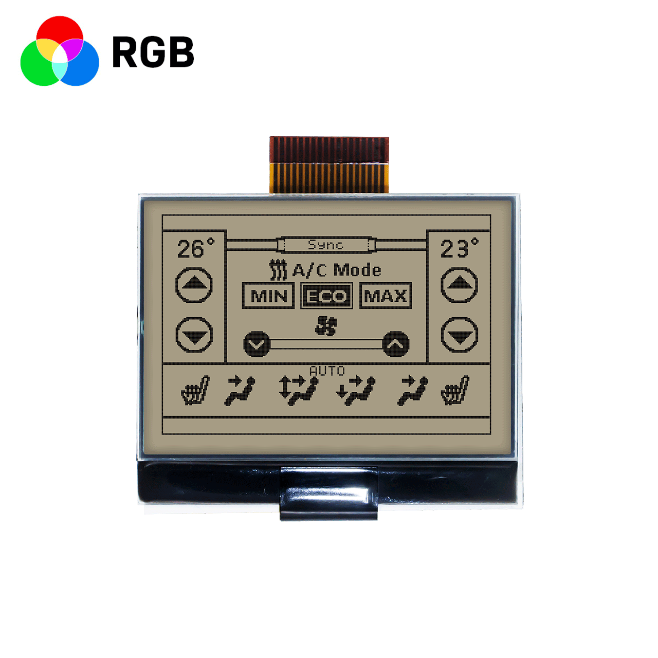 2.6寸 240X160图形点阵COG液晶屏| FSTN+红绿蓝背光 | SPI 接口 | Arduino