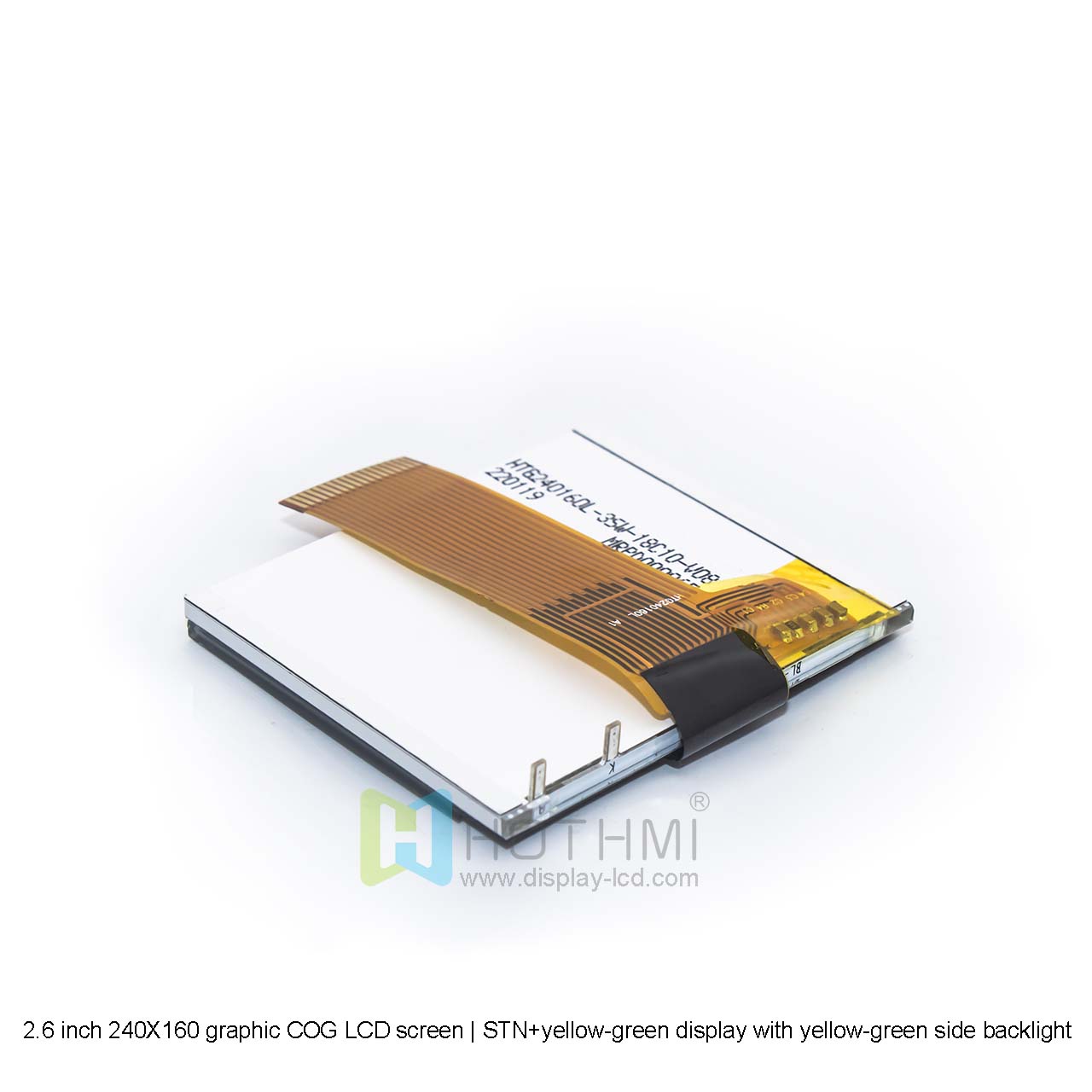 2.6寸 240X160图形COG液晶屏| 带黄绿色侧背光的 STN+黄绿显示屏 | SPI 接口 | Arduino