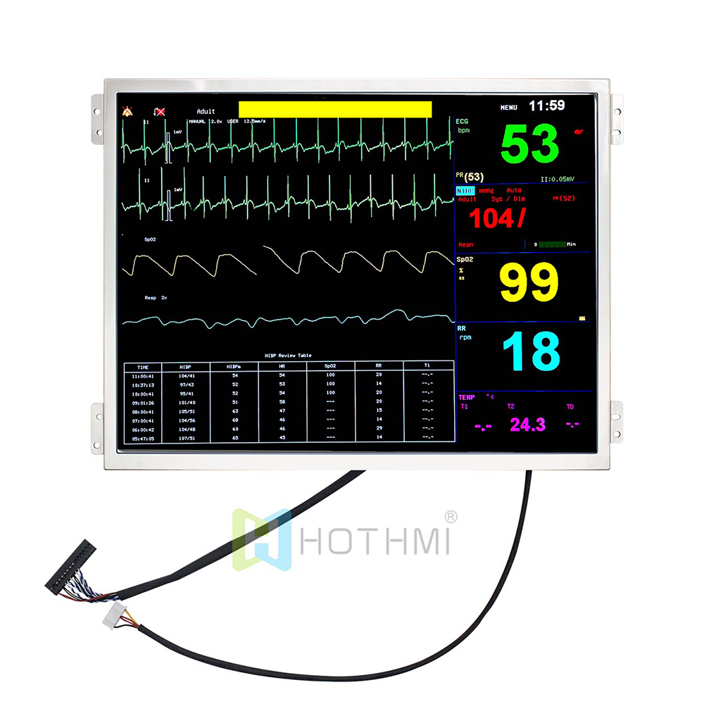 10.4寸1024x768分辨率全视角全透TFT彩色显示屏 | LVDS接口 