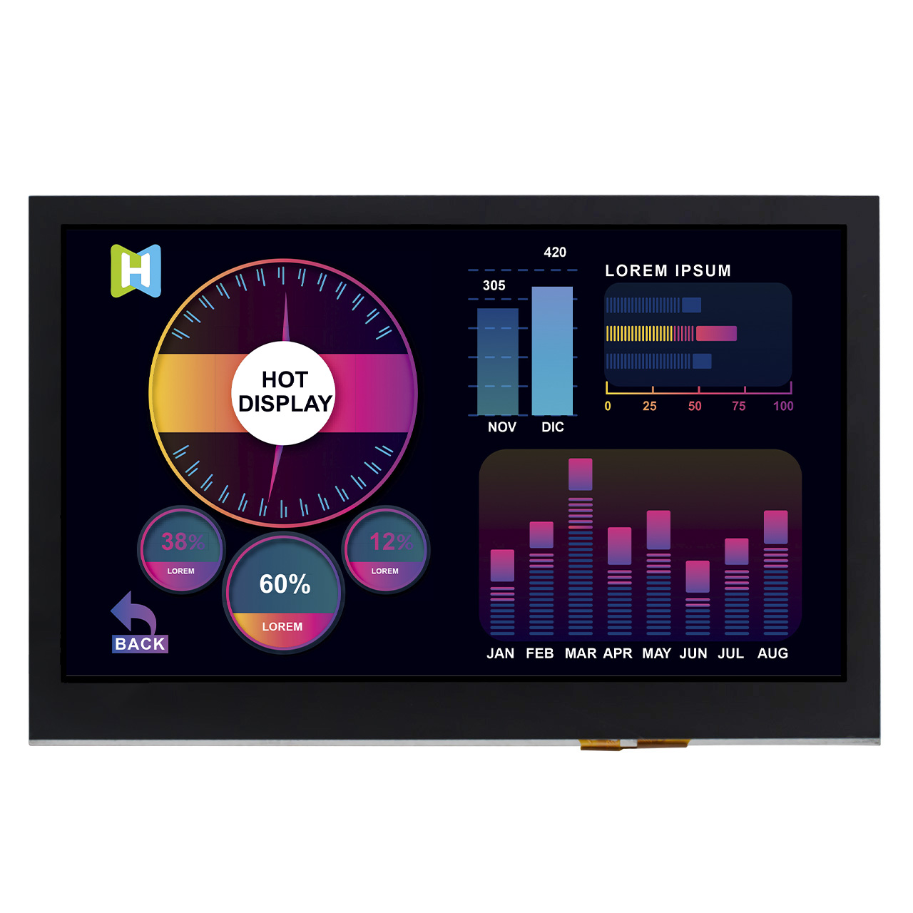 5 寸 TFT 液晶屏 | 480x272 电容式触摸显示屏 | NV3041