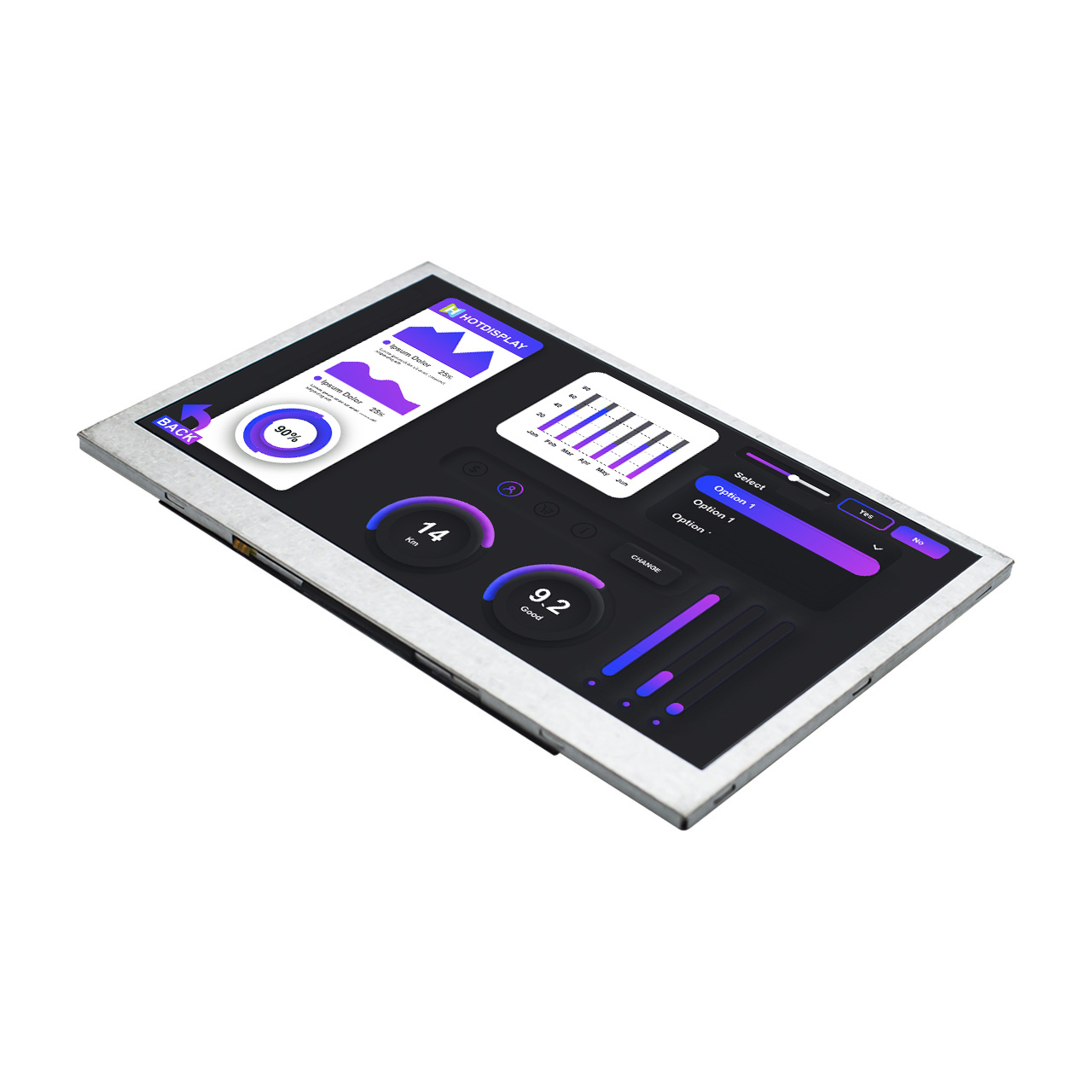 5英寸TFT LCD显示模块| 480x272分辨率阳光下可读LCD | NV3041控制器