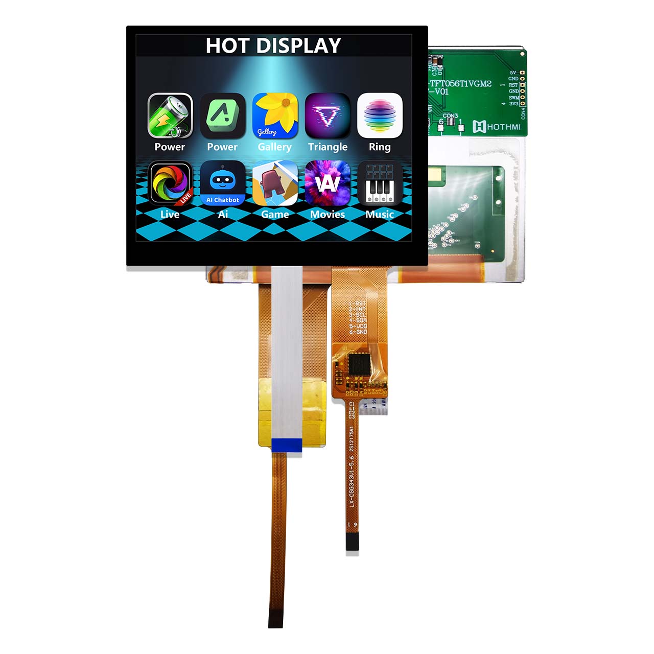 5.6英寸TFT LCD显示模块|电容式触摸屏MIPI DSI接口