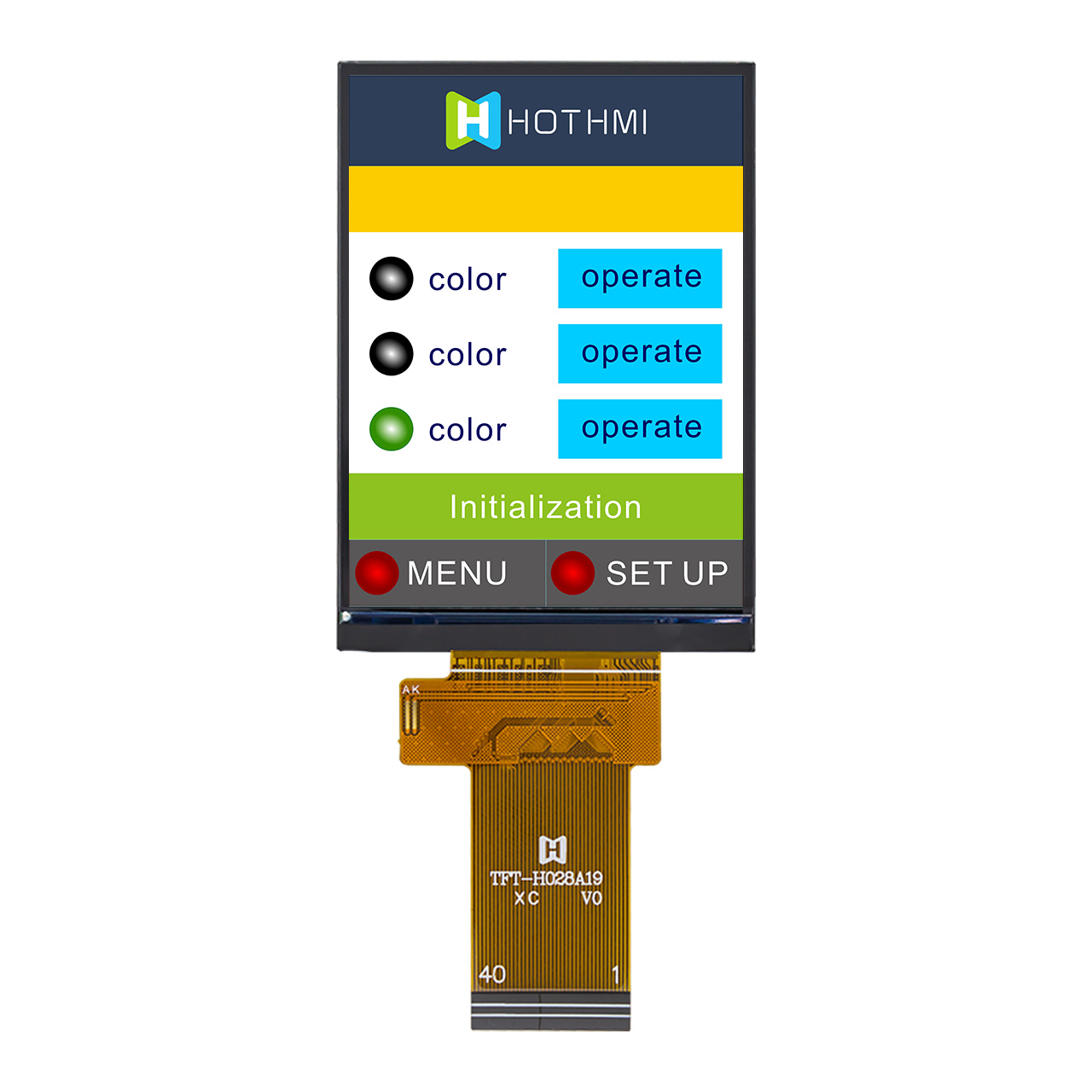 2.8 寸 TFT LCD 屏幕 | 480x640 RGB 接口 | ST7701S 控制器