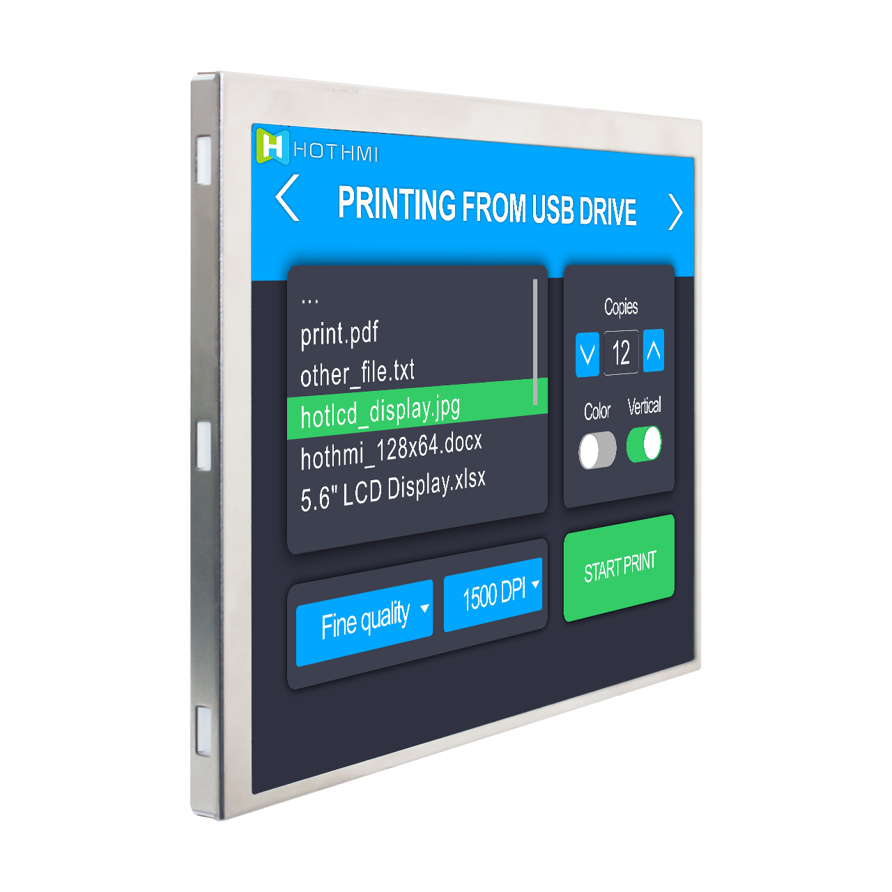 5.7 英寸阳光下可读 IPS TFT 液晶显示屏 - 640x480 分辨率带 LVDS 接口