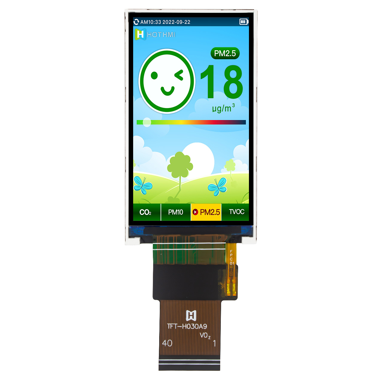 3.0 英寸 TFT LCD 显示屏 | 360x640 分辨率，带 RGB 接口