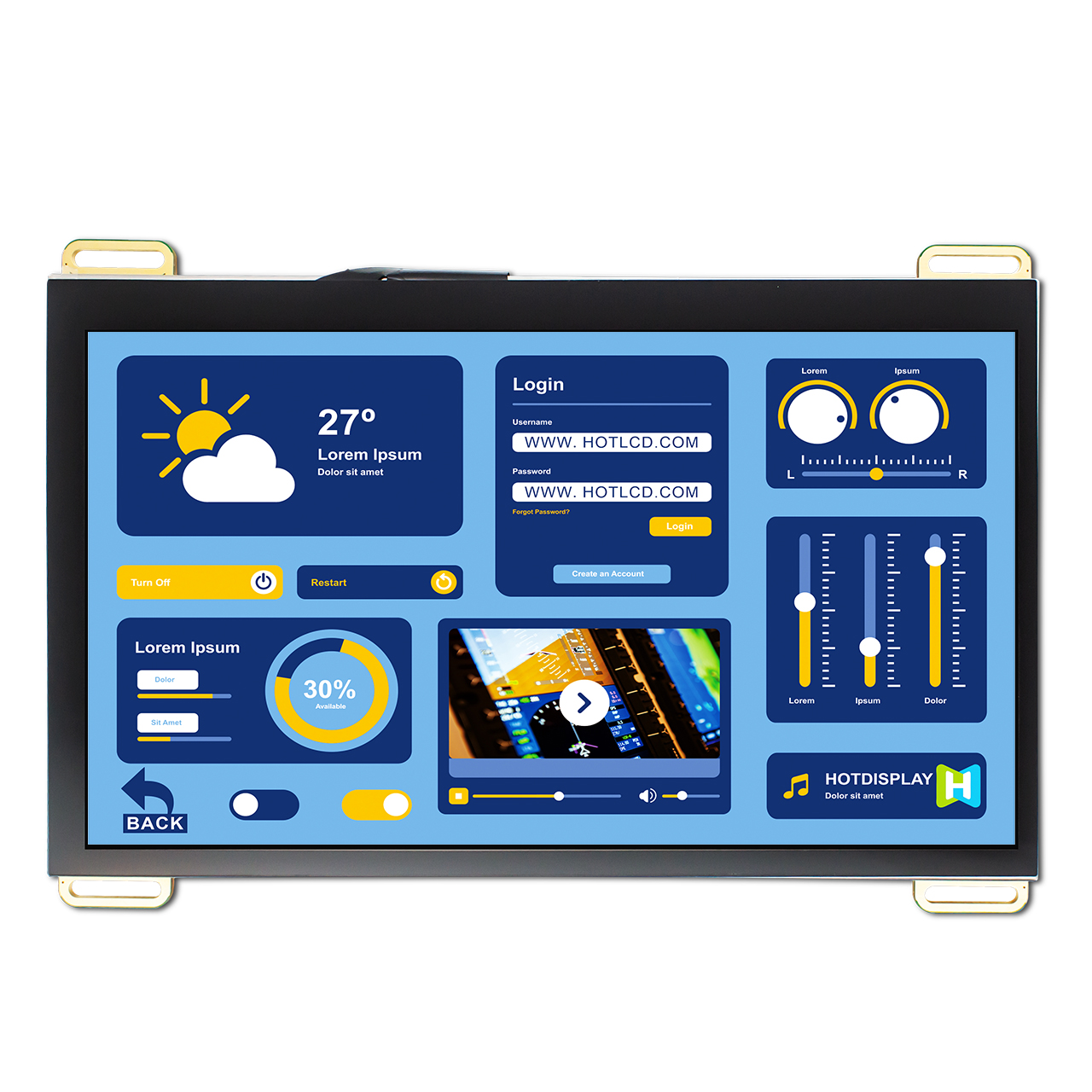 7英寸800x480电容式触摸液晶显示模块 | STM32控制器