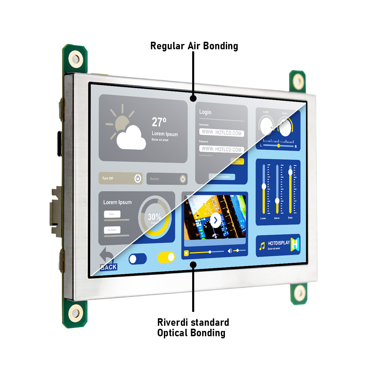 5寸STM32嵌入式TFT LCD-800x480 USART智能显示屏