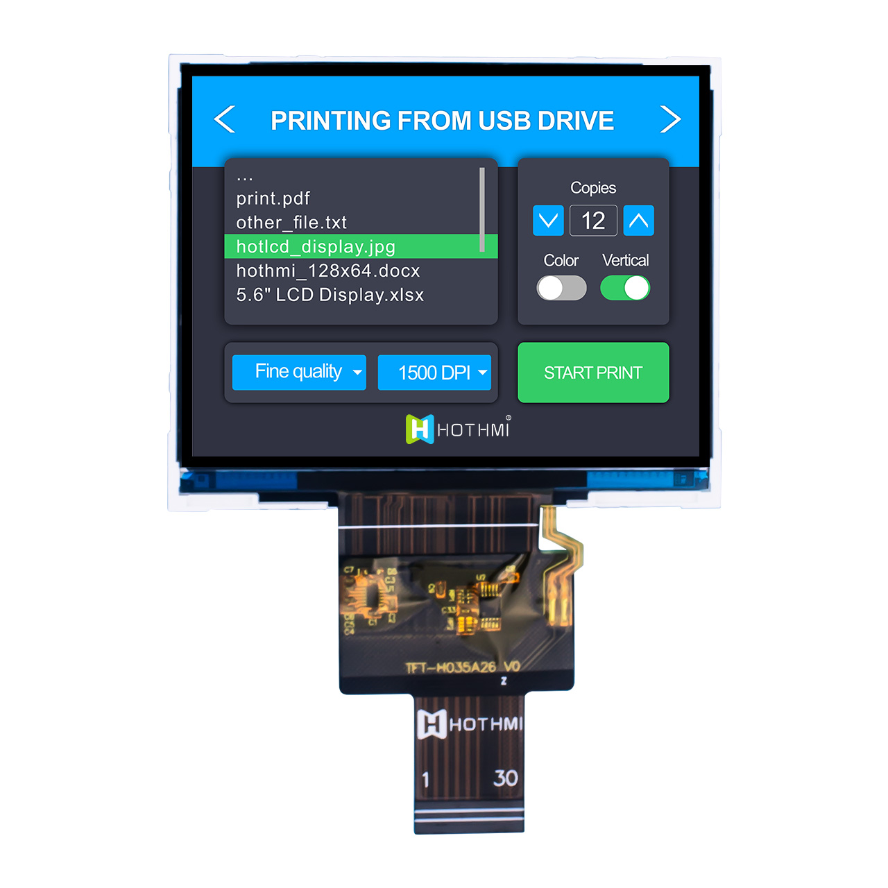 3.5寸TFT液晶显示屏 | 640x480 LVDS TFT LCD | IPS彩色显示屏