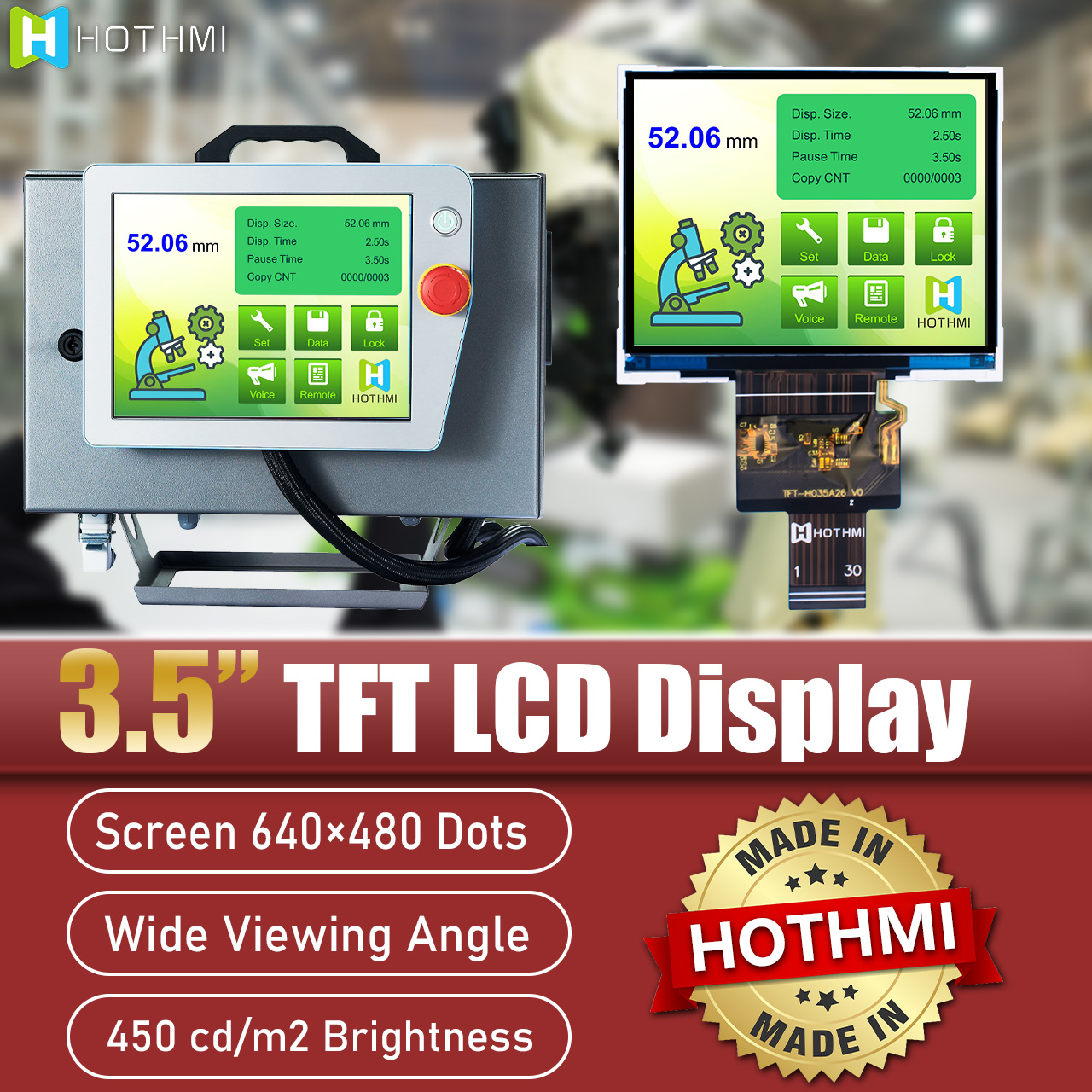 3.5寸TFT液晶显示屏 | 640x480 LVDS TFT LCD | IPS彩色显示屏