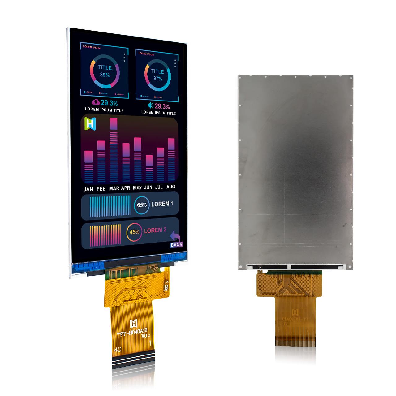 4寸TFT LCD 显示屏 | 分辨率 480x800 | RGB 接口