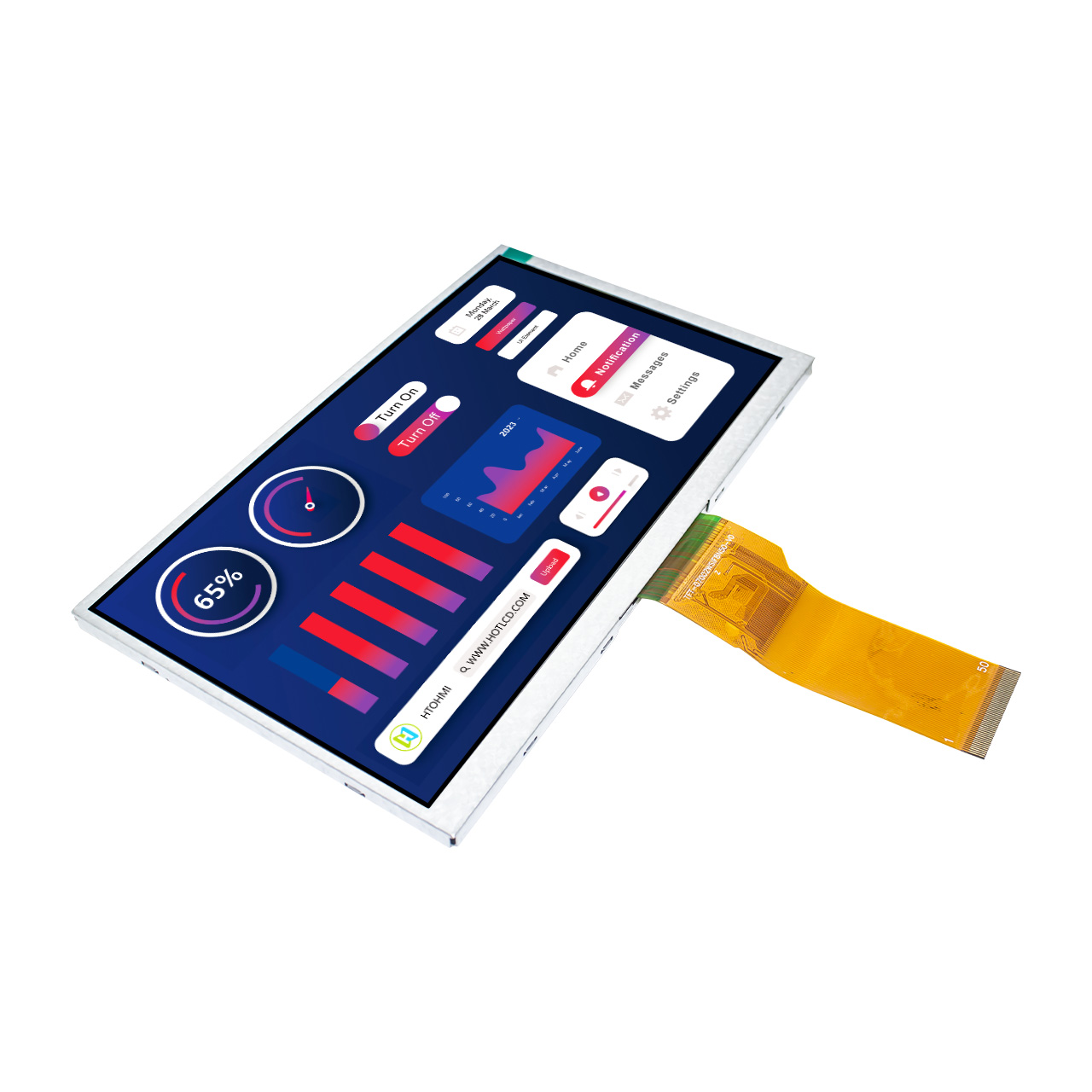 7寸TFT LCD | 1024x600 IPS全视角显示屏EK79001控制芯片