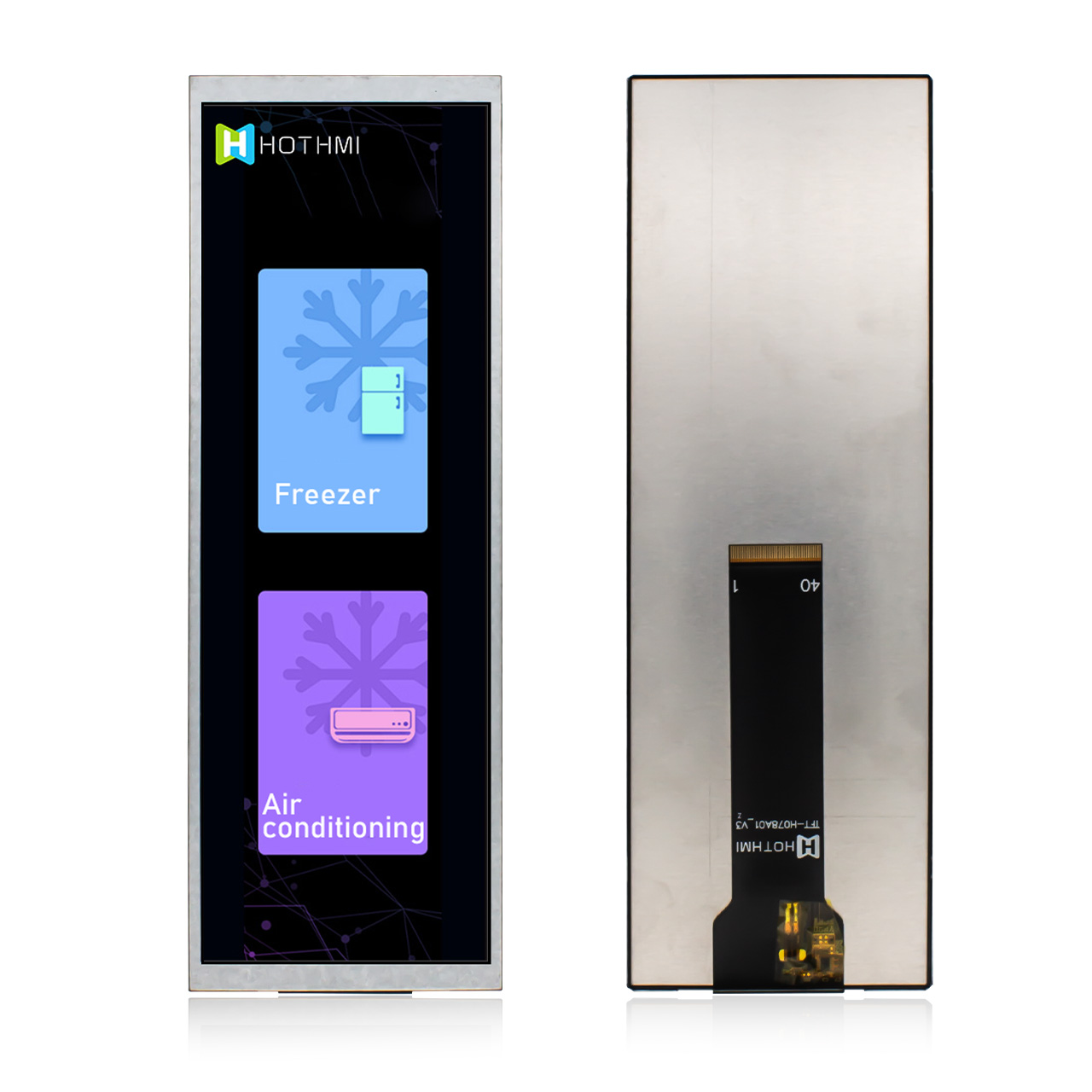 7.8寸TFT LCD显示屏 | 400x1280 MIPI DSI全彩显示模组