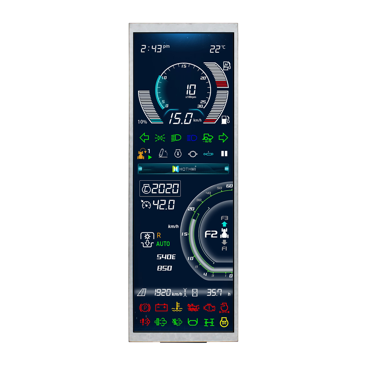 7.8寸TFT LCD显示屏 | 400x1280 MIPI DSI全彩显示模组