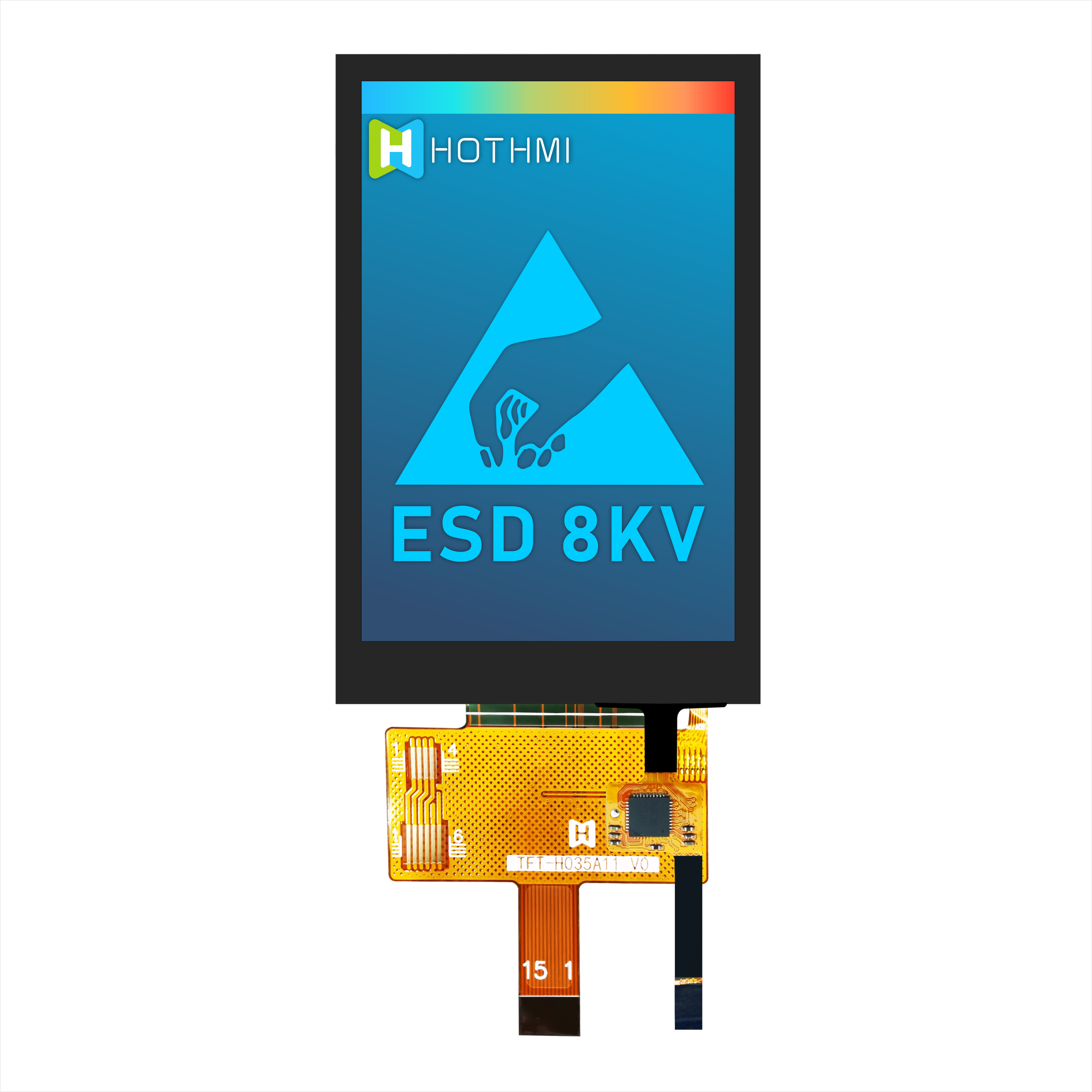 3.5英寸电容式触摸屏TFT液晶显示屏，采用ST7272