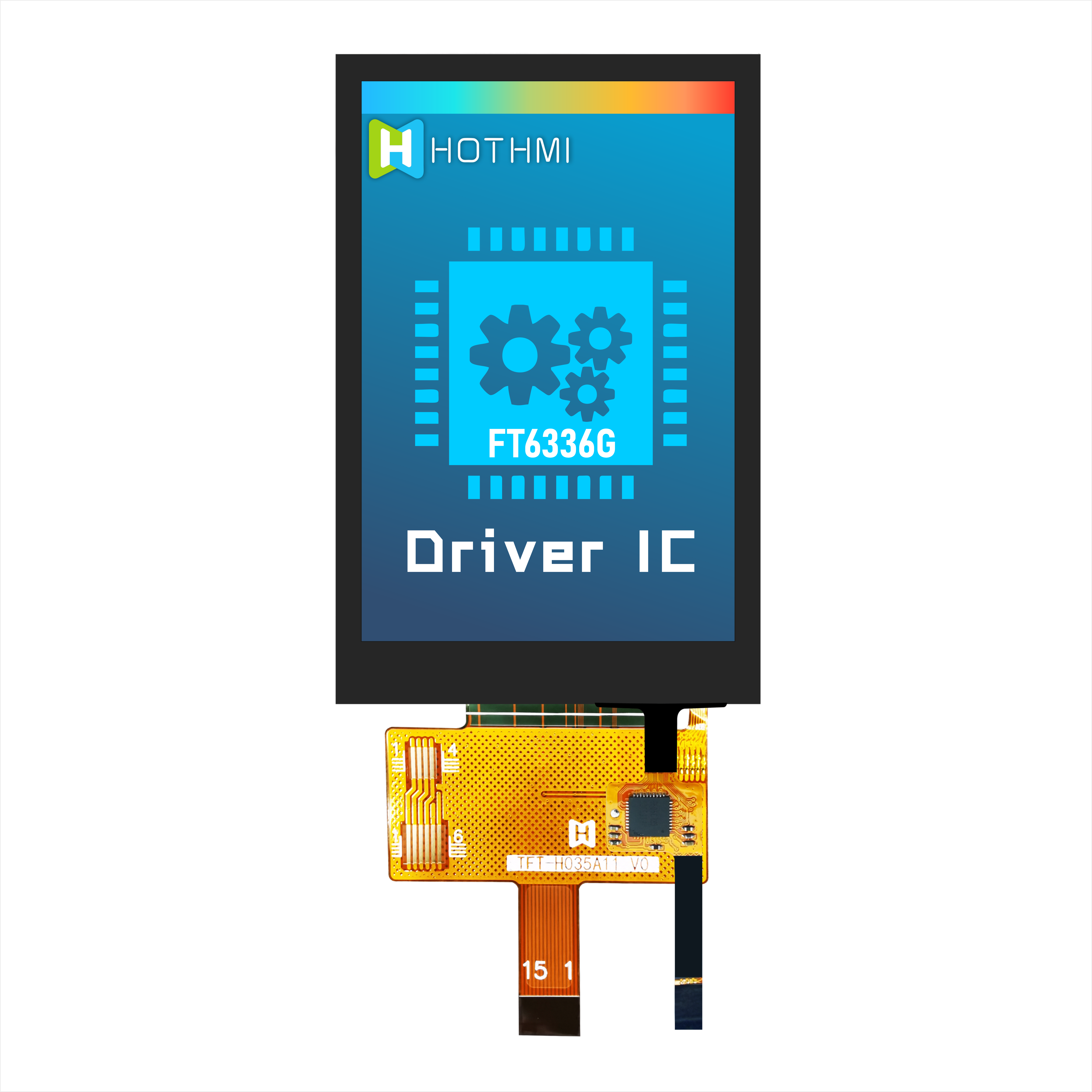 3.5英寸电容式触摸屏TFT液晶显示屏，采用ST7272