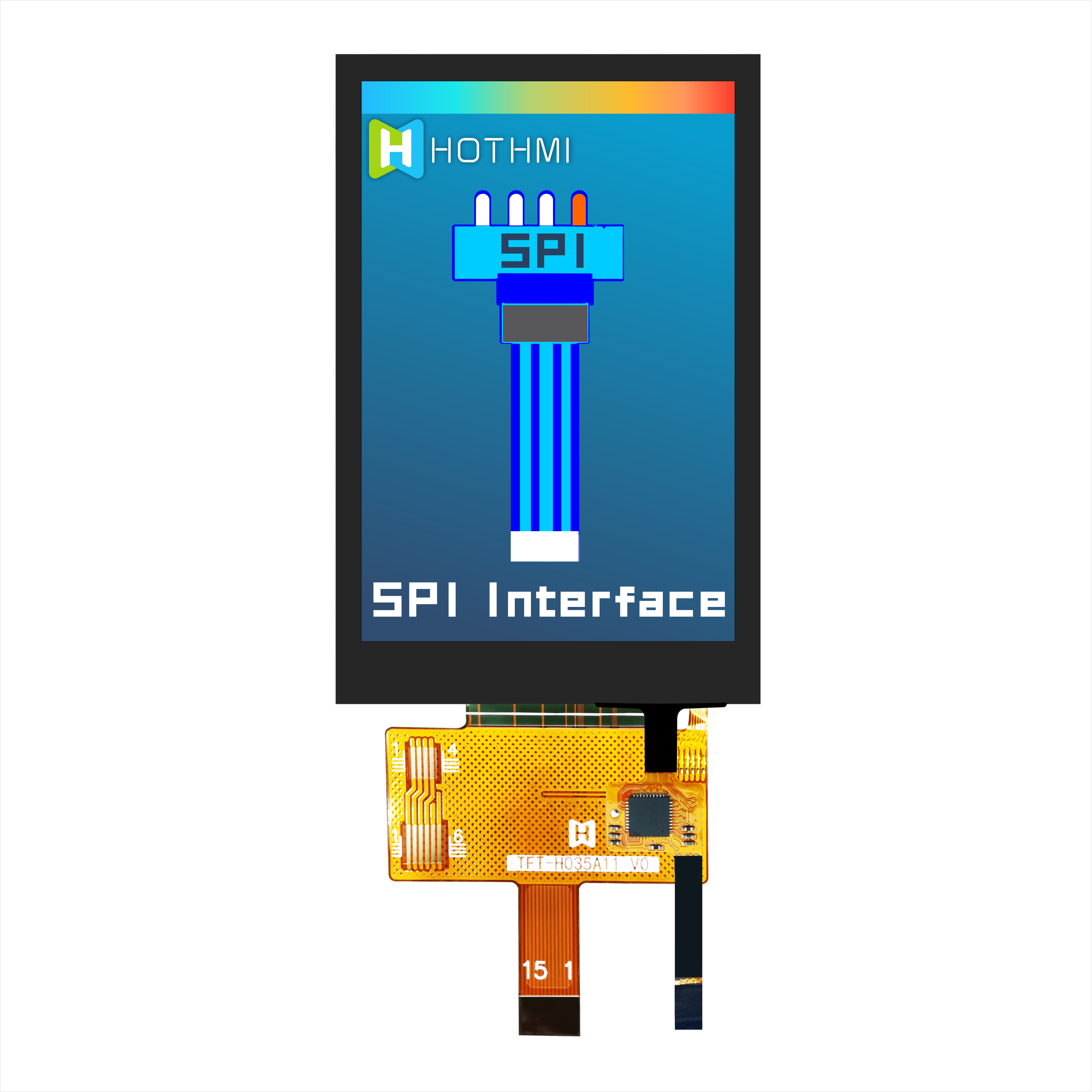 3.5英寸电容式触摸屏TFT液晶显示屏，采用ST7272