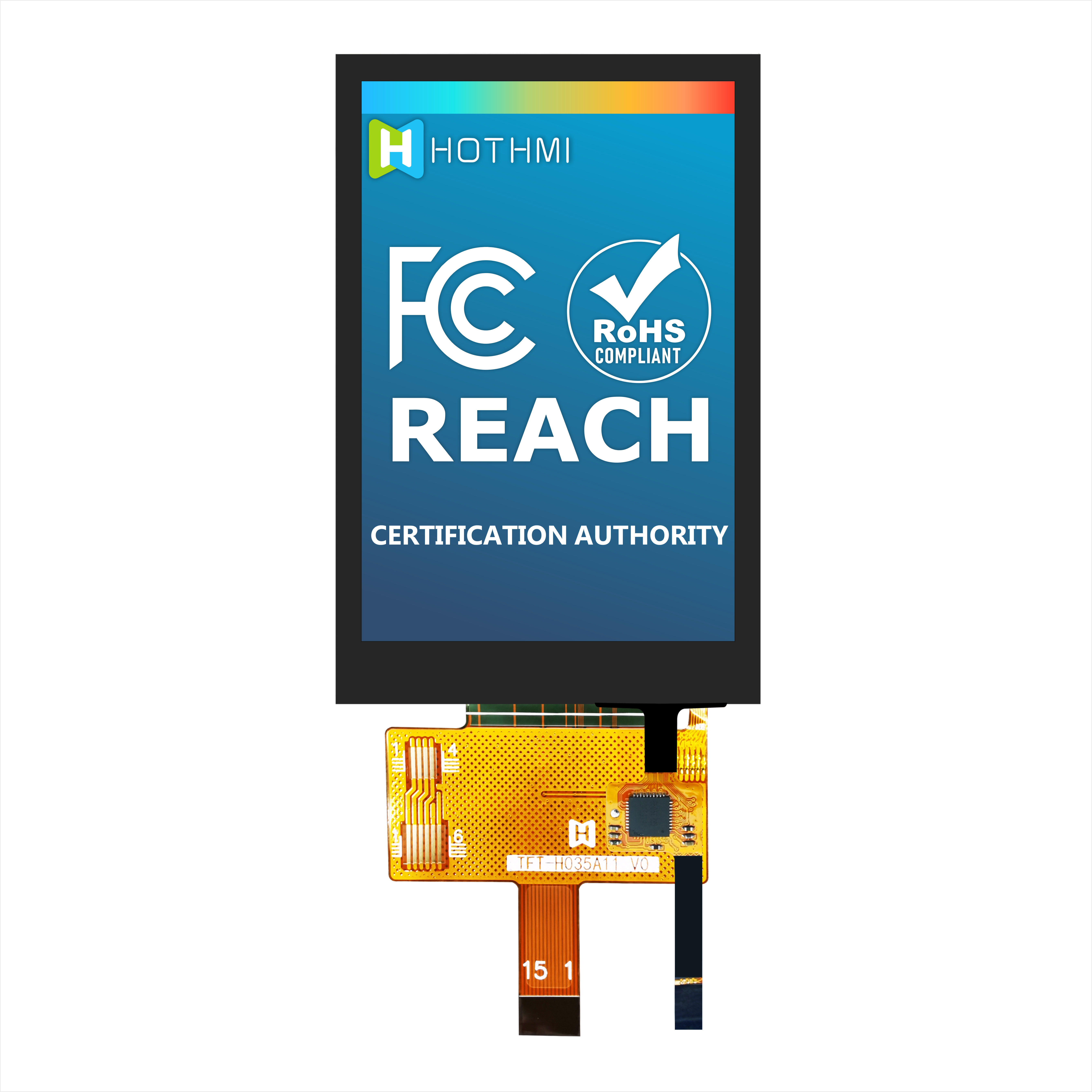 3.5英寸电容式触摸屏TFT液晶显示屏，采用ST7272