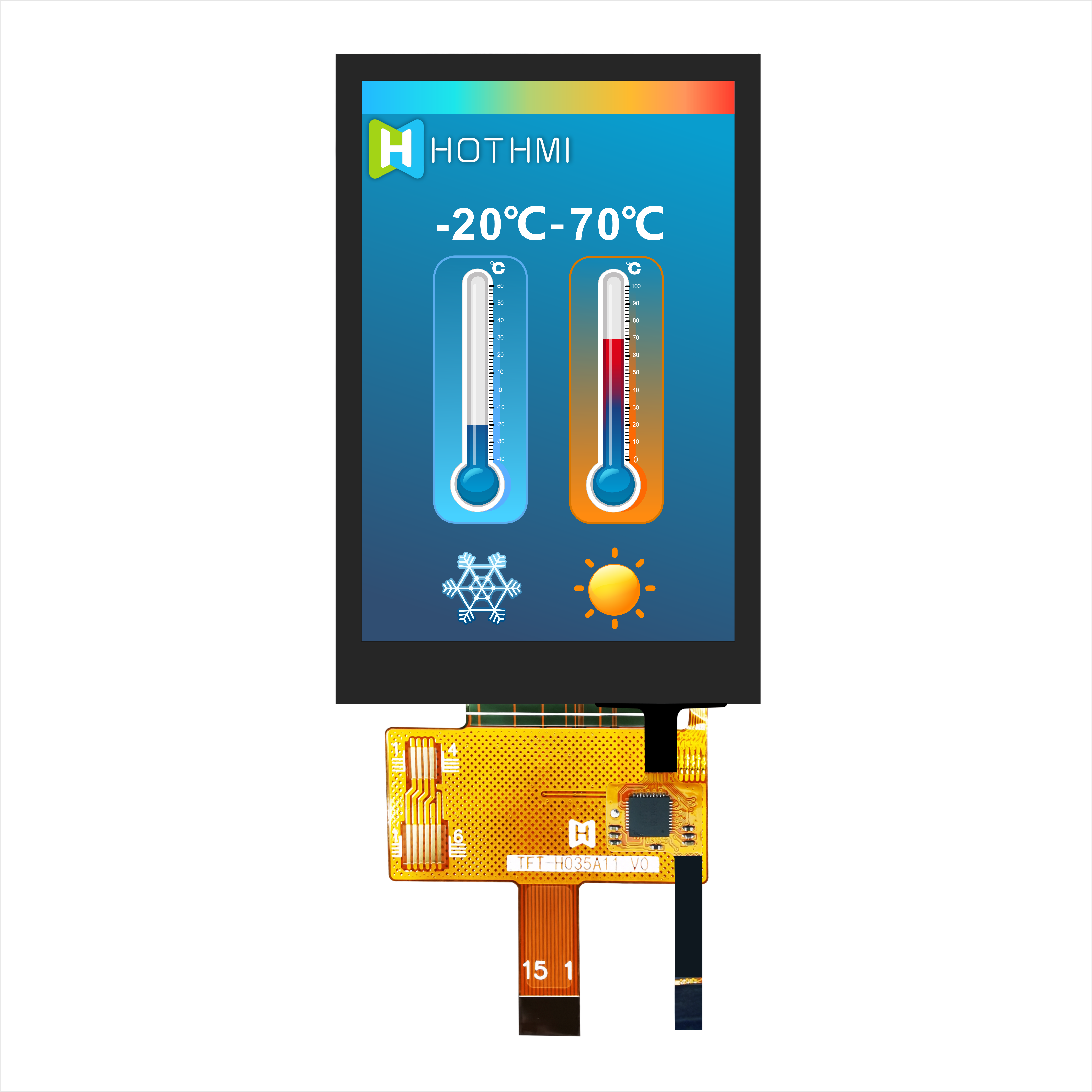 3.5英寸电容式触摸屏TFT液晶显示屏，采用ST7272