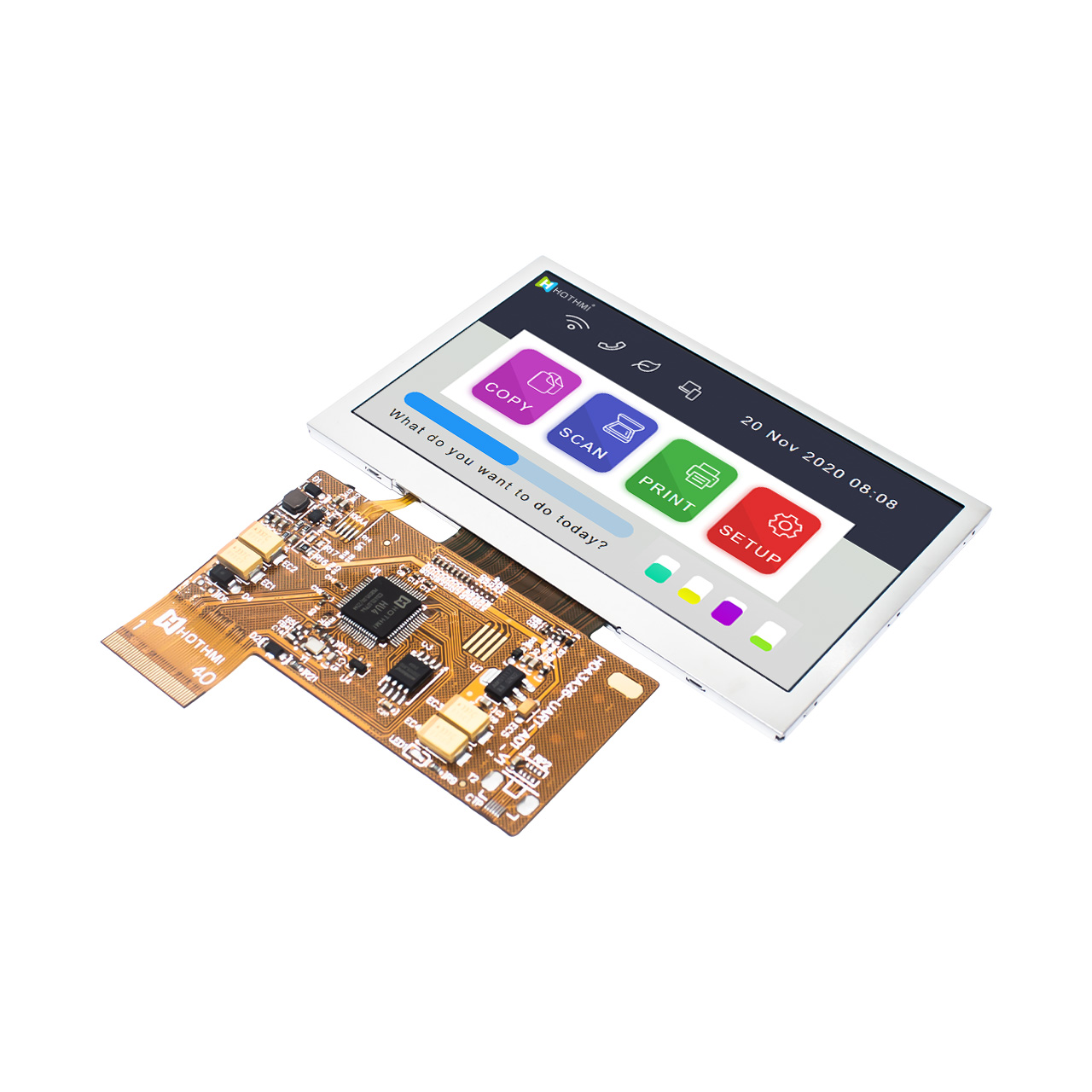 4.3 英寸智能 TFT 显示屏 | 800x480 分辨率阳光下可读