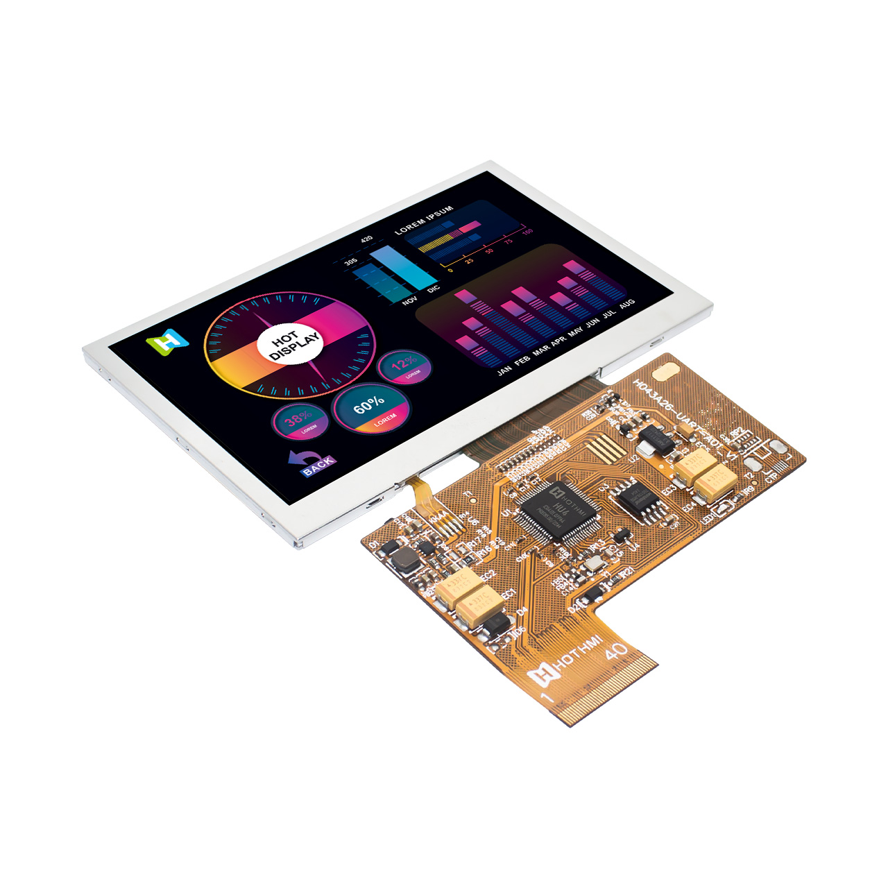 4.3 英寸智能 TFT 显示屏 | 800x480 分辨率阳光下可读