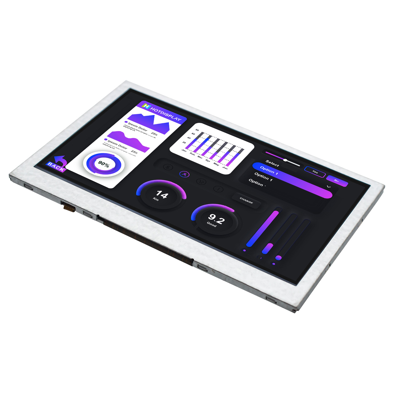 4.3 英寸智能 TFT 显示屏 | 800x480 分辨率阳光下可读