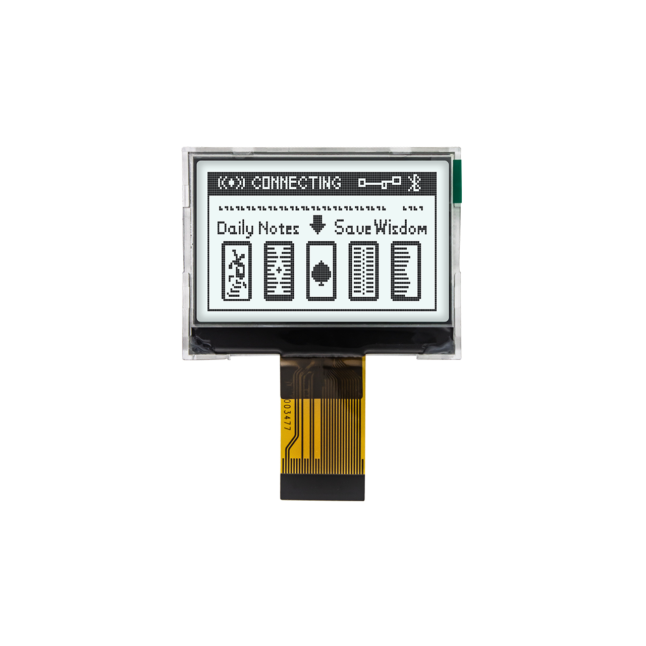 2.0 inch 128x64 yellow-green COG display | STN+ LCD | Industrial control display