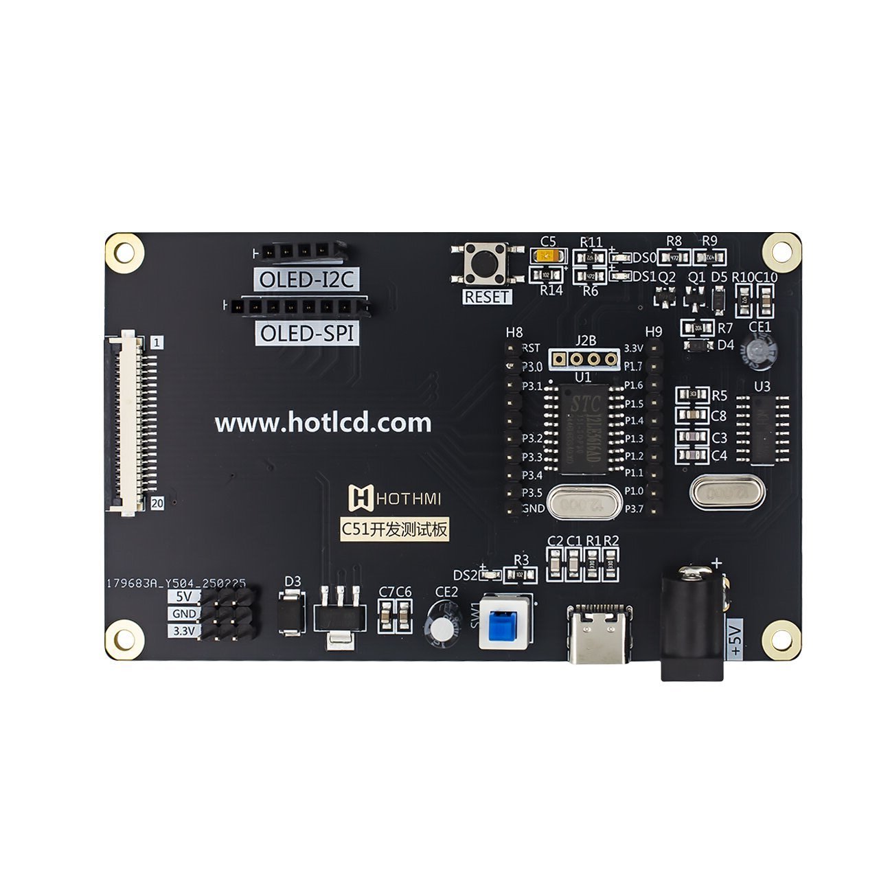 单色COG/图形COB/字符COB/OLED模组/E-paper模组/段码屏 8051测试板