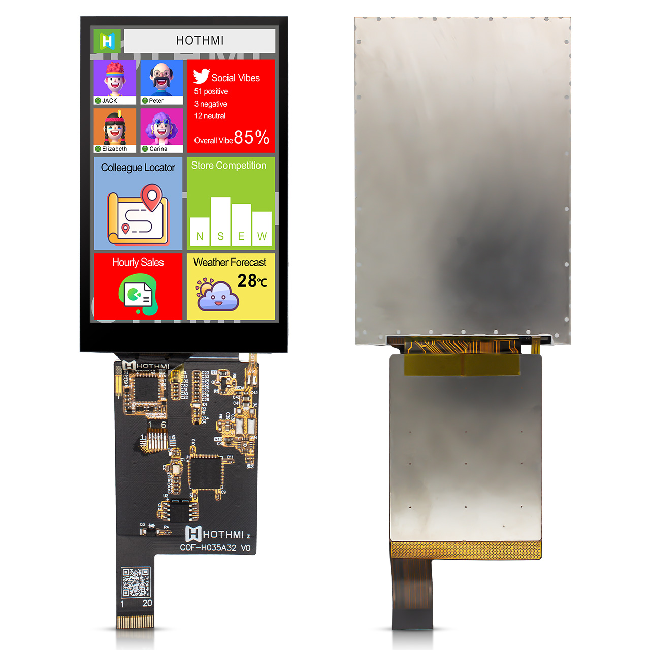 3.5英寸IPS全视角智能TFT显示屏 | 320x480分辨率 | UART接口 | EzUI